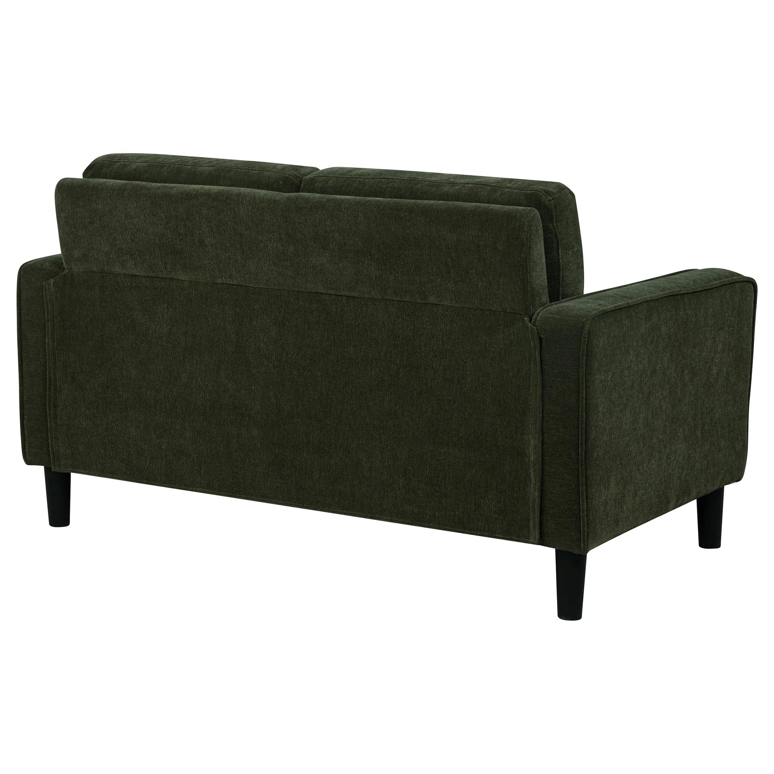 Ruth Matcha Green Fabric Upholstered Track Arm Loveseat - Image 6