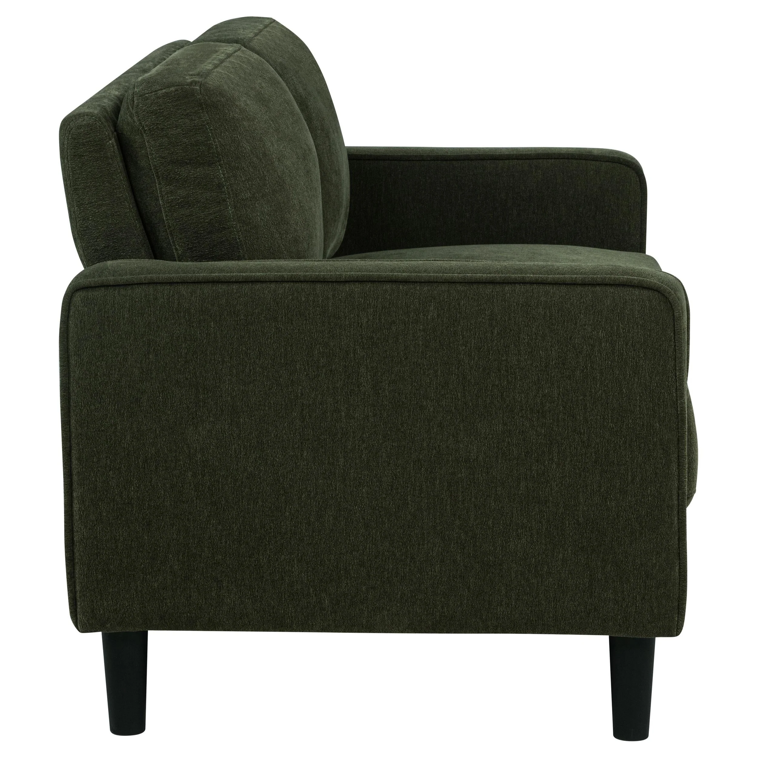 Ruth Matcha Green Fabric Upholstered Track Arm Loveseat - Image 7
