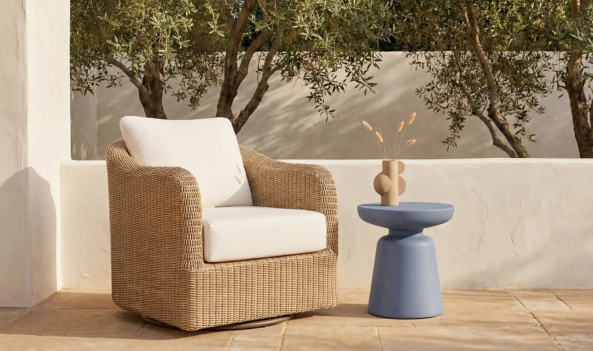 Ruth Outdoor Side Table Blue - Image 3