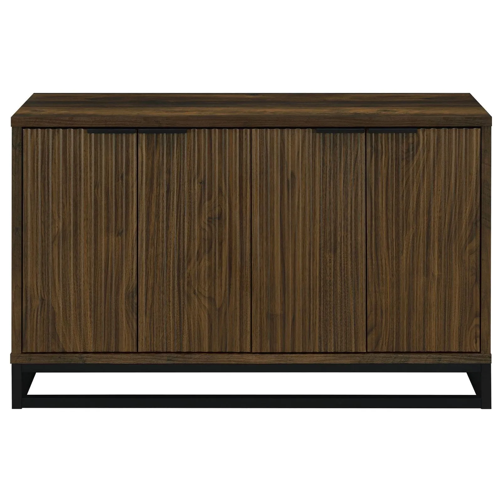 Ryatt Dark Pine 4-Door Engineered Wood Accent Cabinet - Image 3