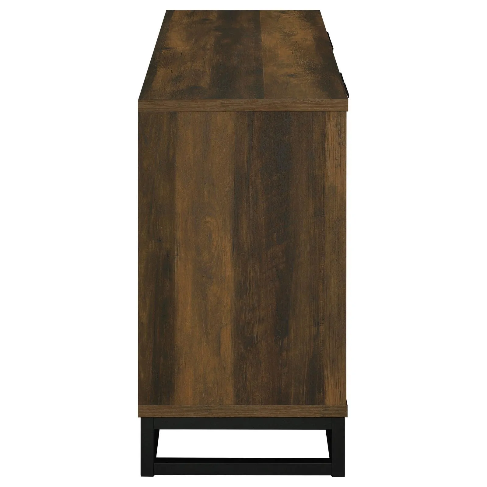 Ryatt Dark Pine 4-Door Engineered Wood Accent Cabinet - Image 9