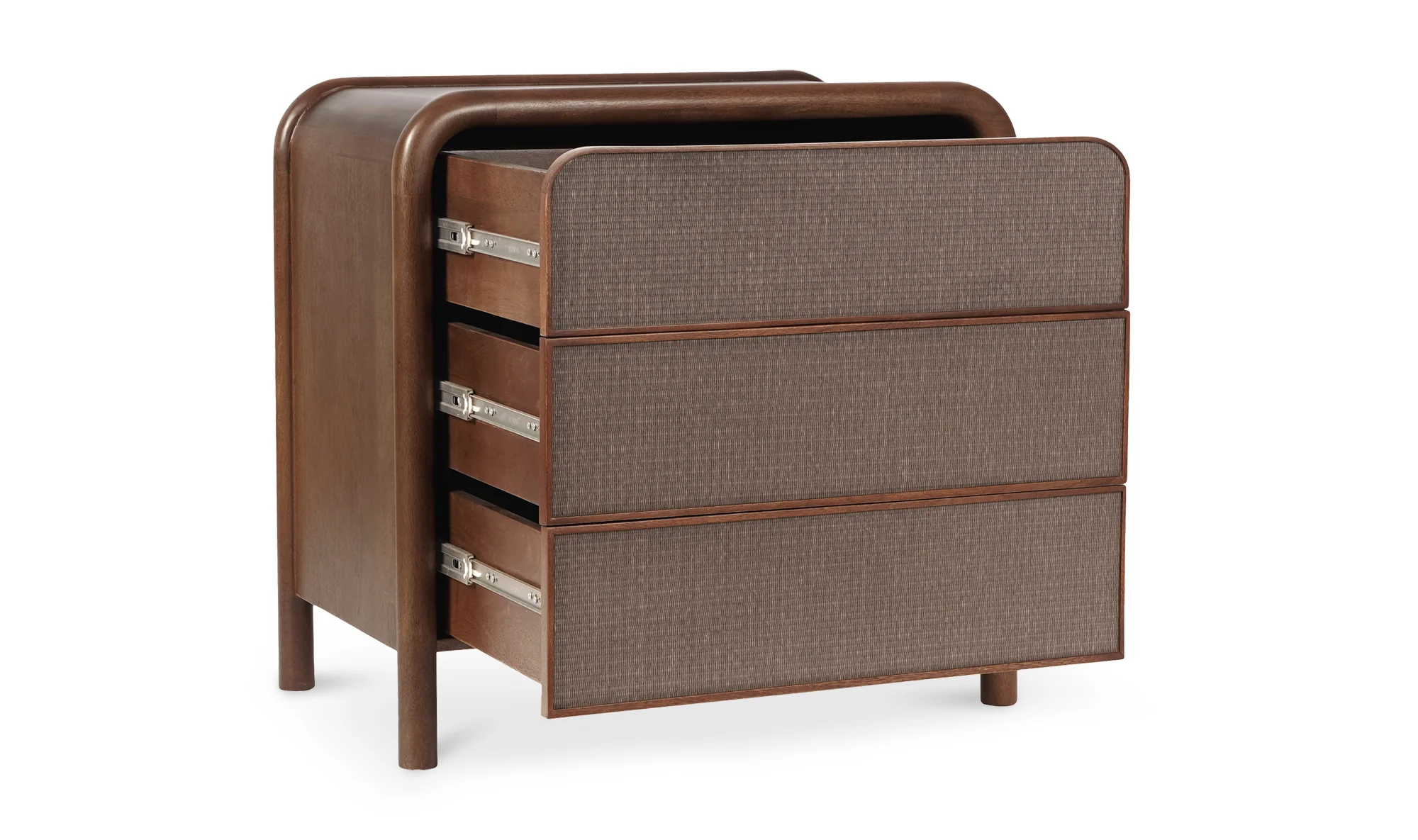 Rye 3 Drawer Nightstand Warm Brown - Image 4