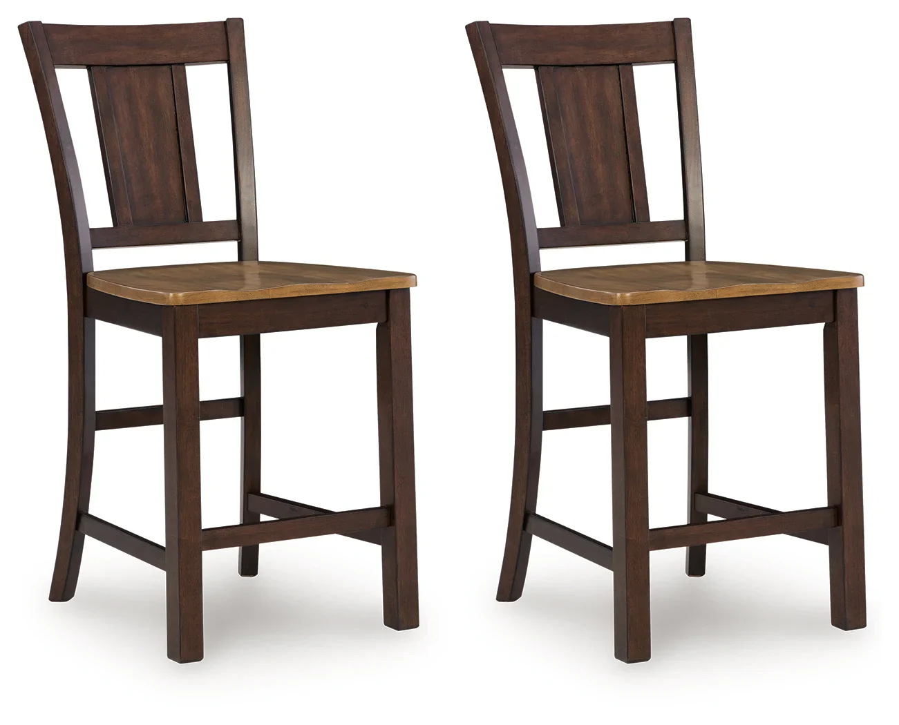 Rylandeen Light Brown/Dark Brown Counter Height Dining Table and 8 Barstools - Image 7