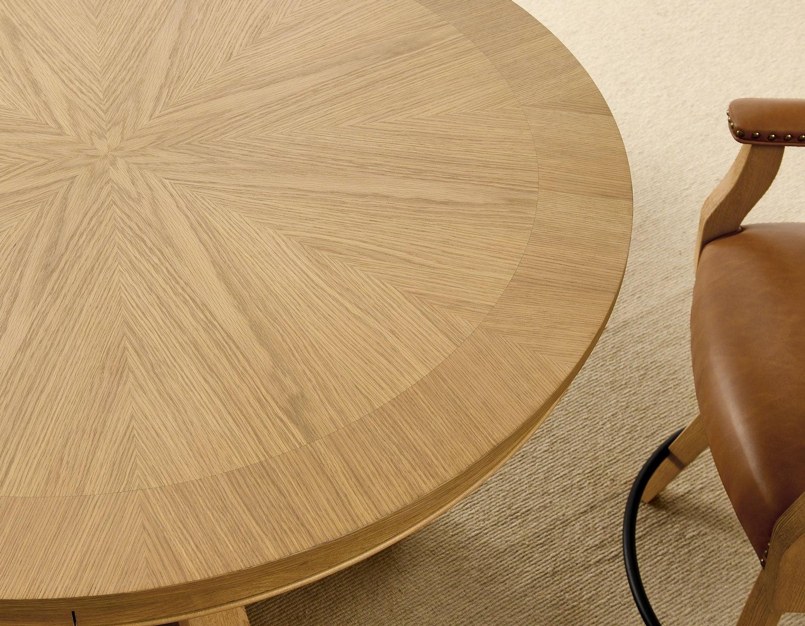 Rylie 48-inch Round Counter Dining Table with 4 Drawers and Folding Game Top, Natural Finish - Image 4