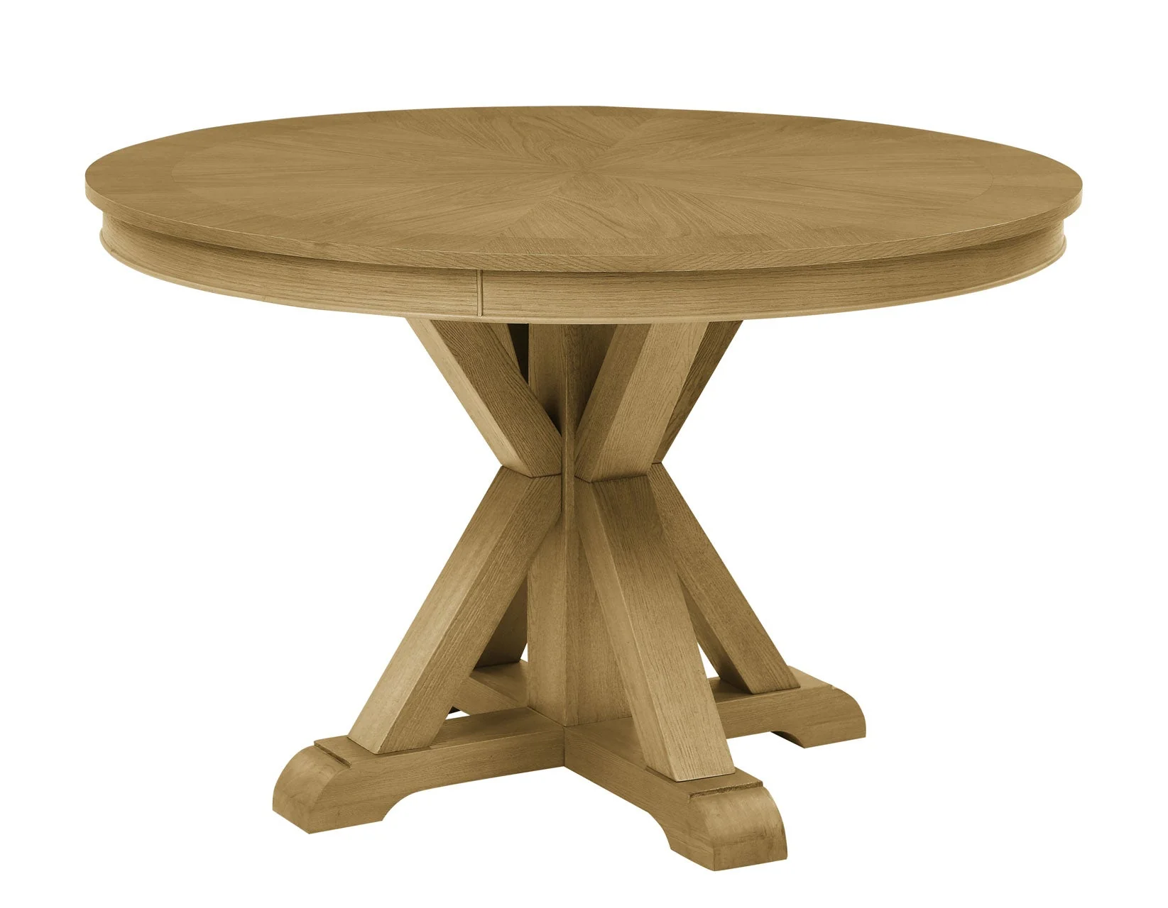 Rylie 48-inch Round Dining Table, Natural Finish - Image 4