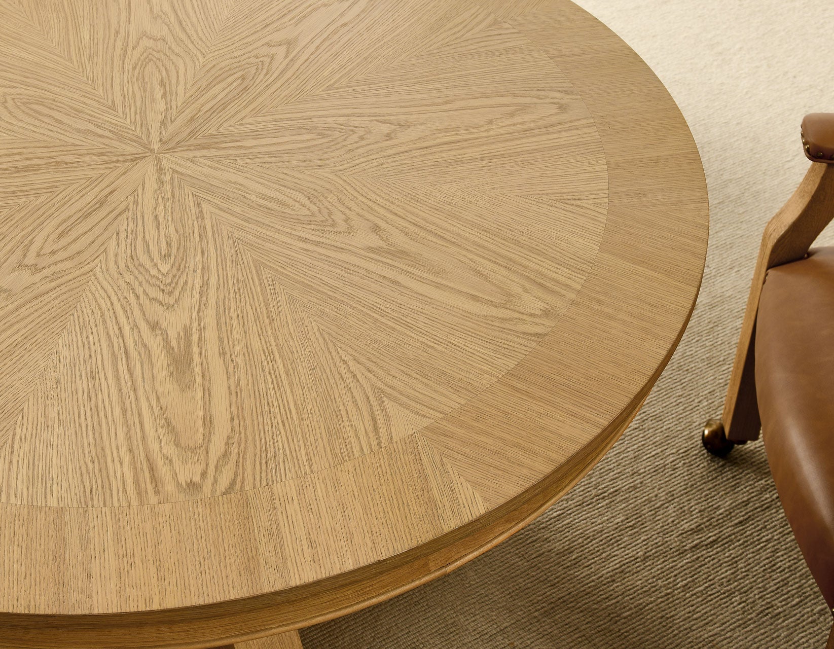 Rylie 48-inch Round Dining Table with Folding Game Top, Natural Finish - Image 14