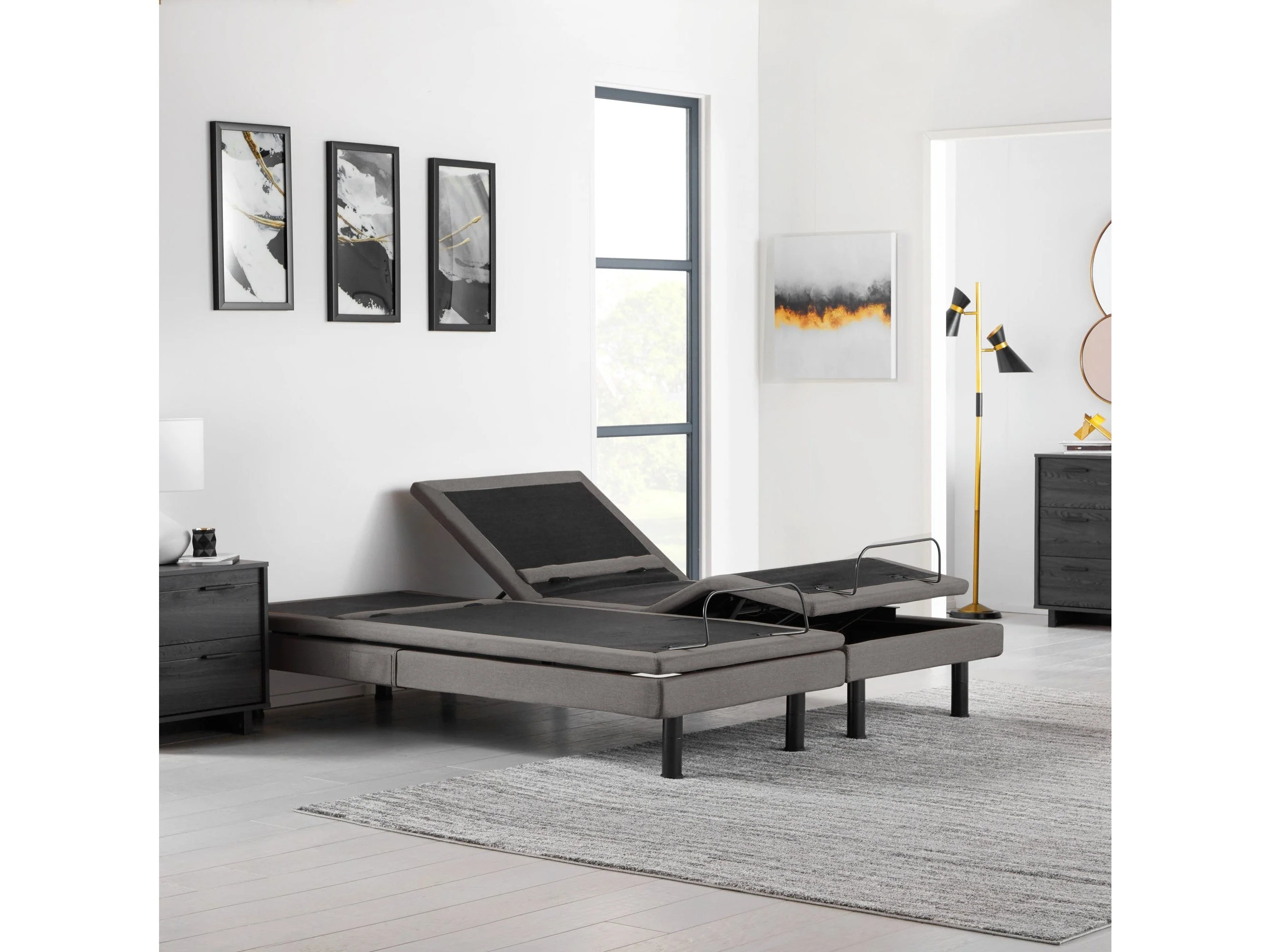 S755 Charcoal Twin XL Adjustable Base