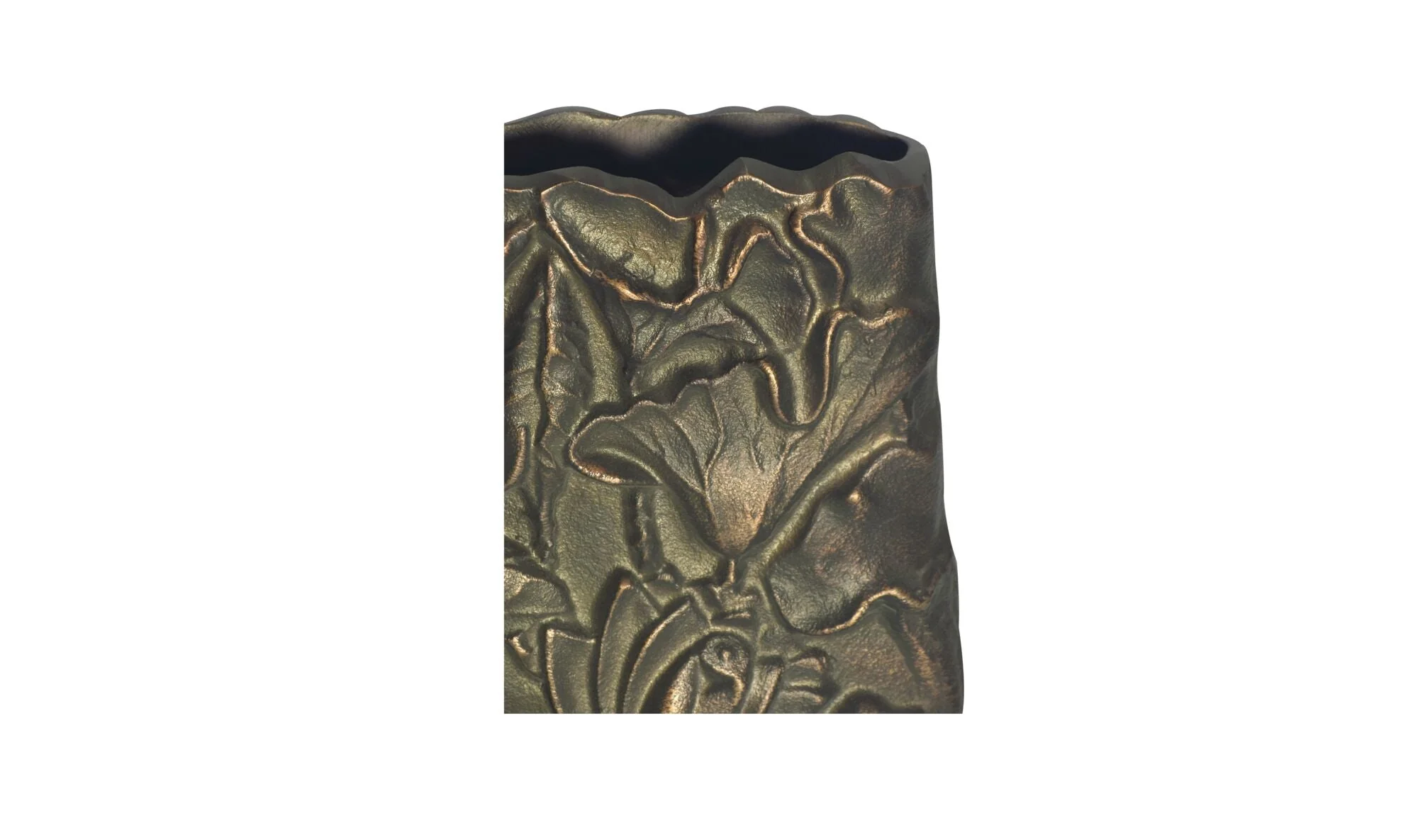 Sabine Cast Aluminum Vase Antique Brass - Image 5