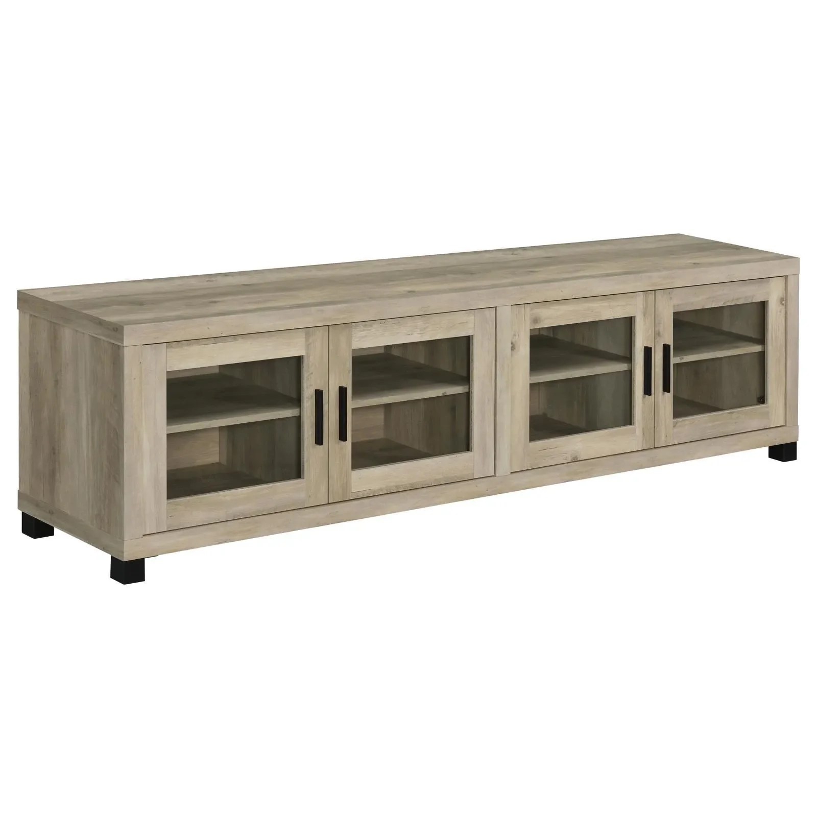 Sachin Rectangular TV Console with Glass Doors - Image 2