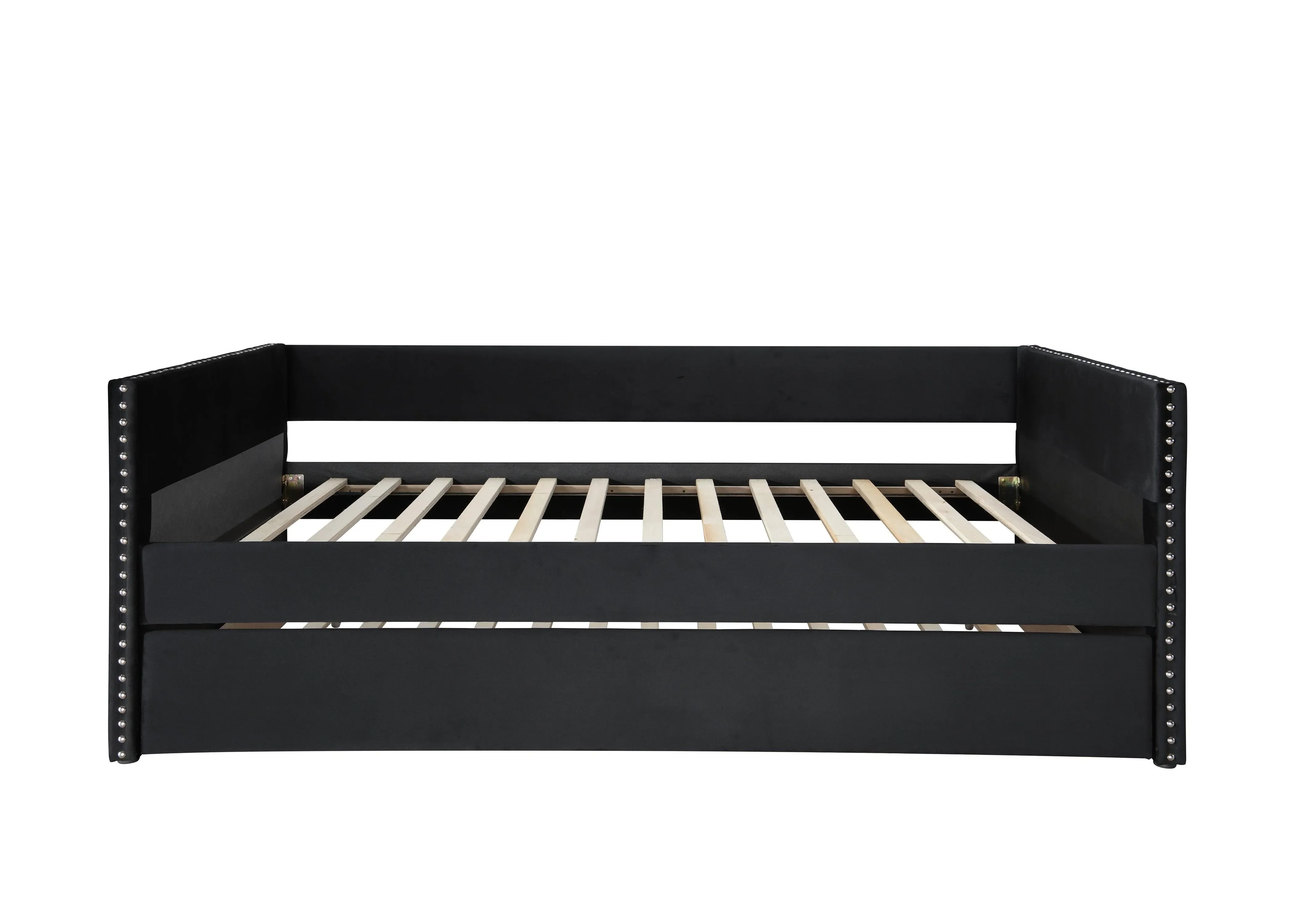 Sadie Black Velvet Twin Daybed - Image 3