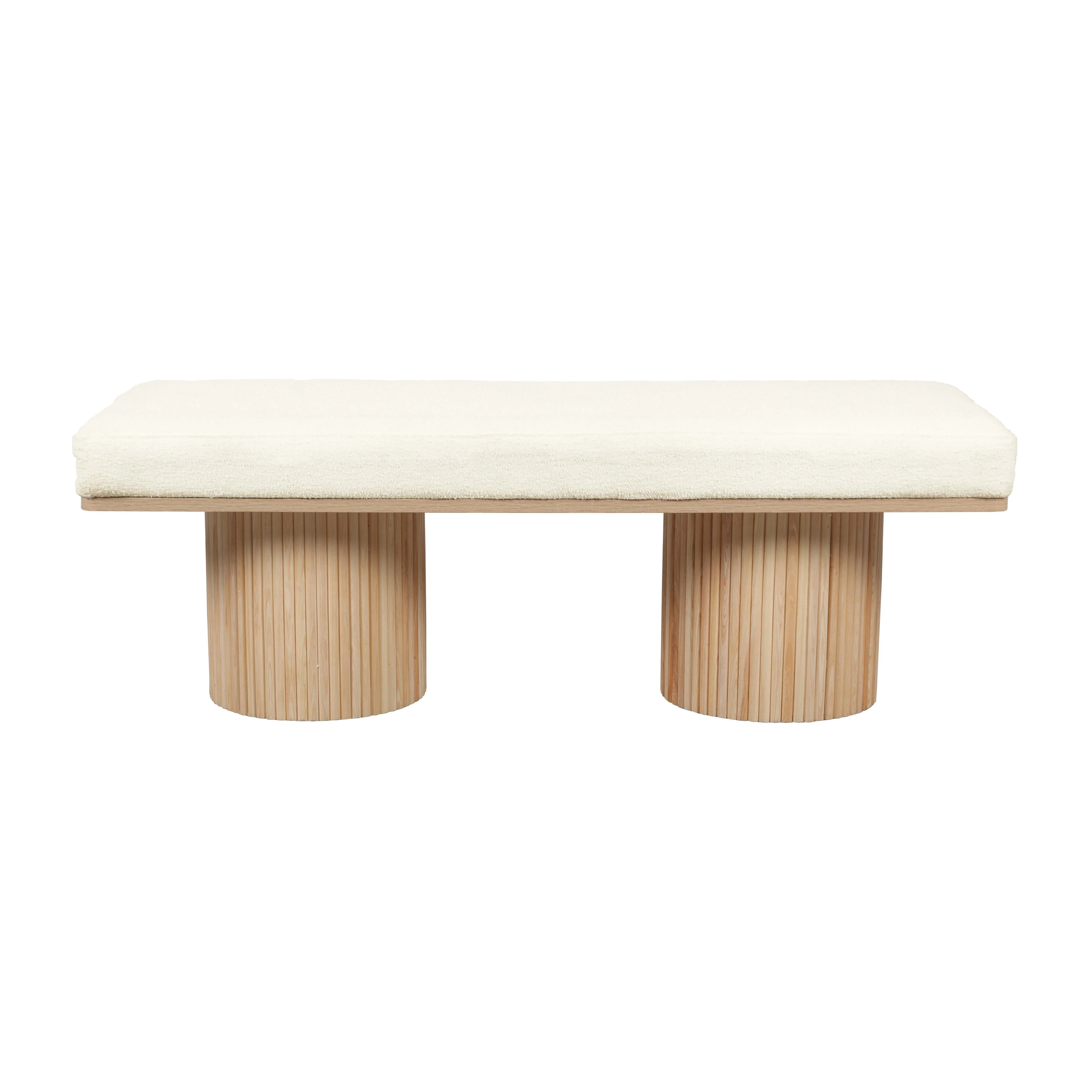 Sagano White Dyed-Yarn Bench - Image 3