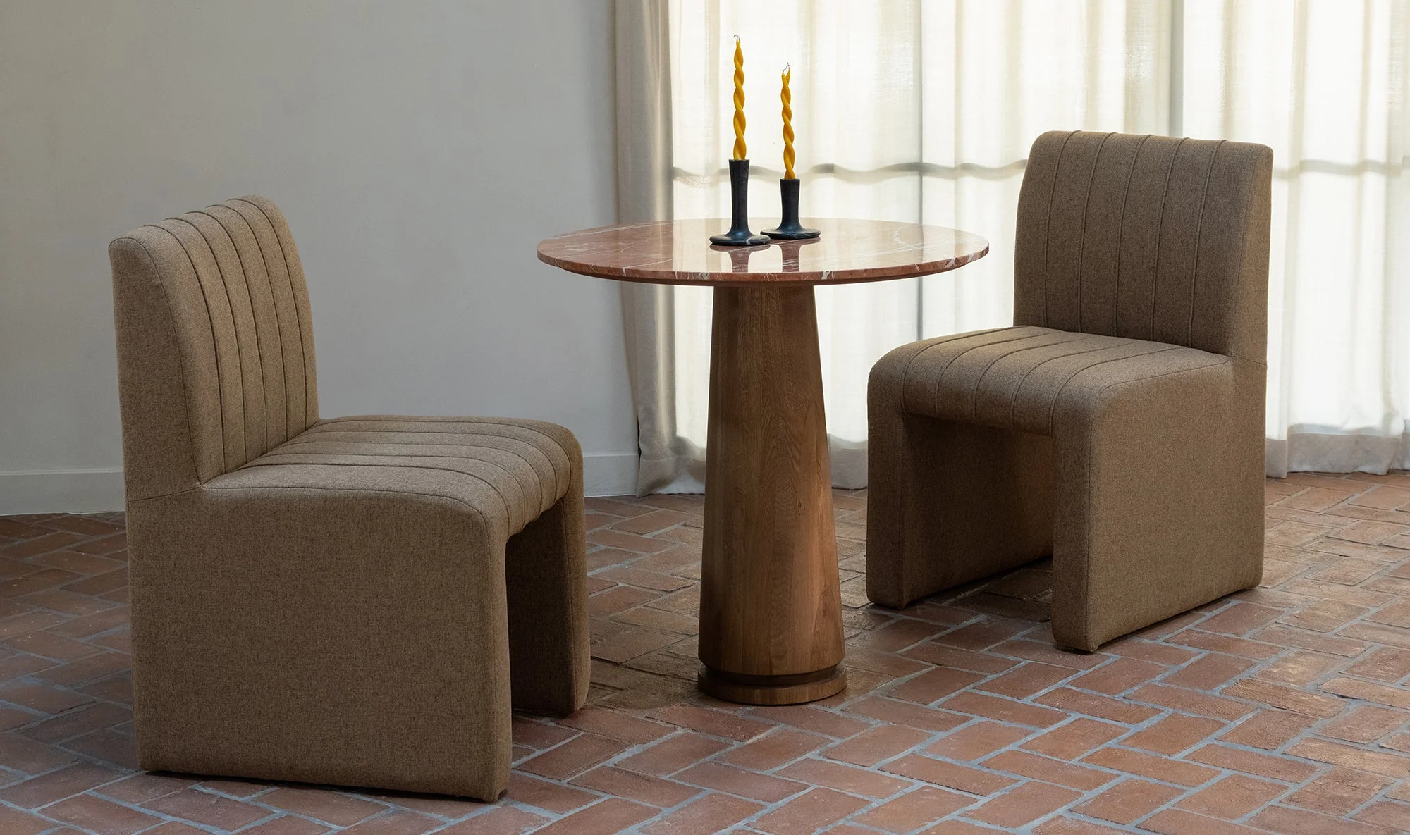 Sage Cafe Table Rosso Alicante Red Marble - Image 2