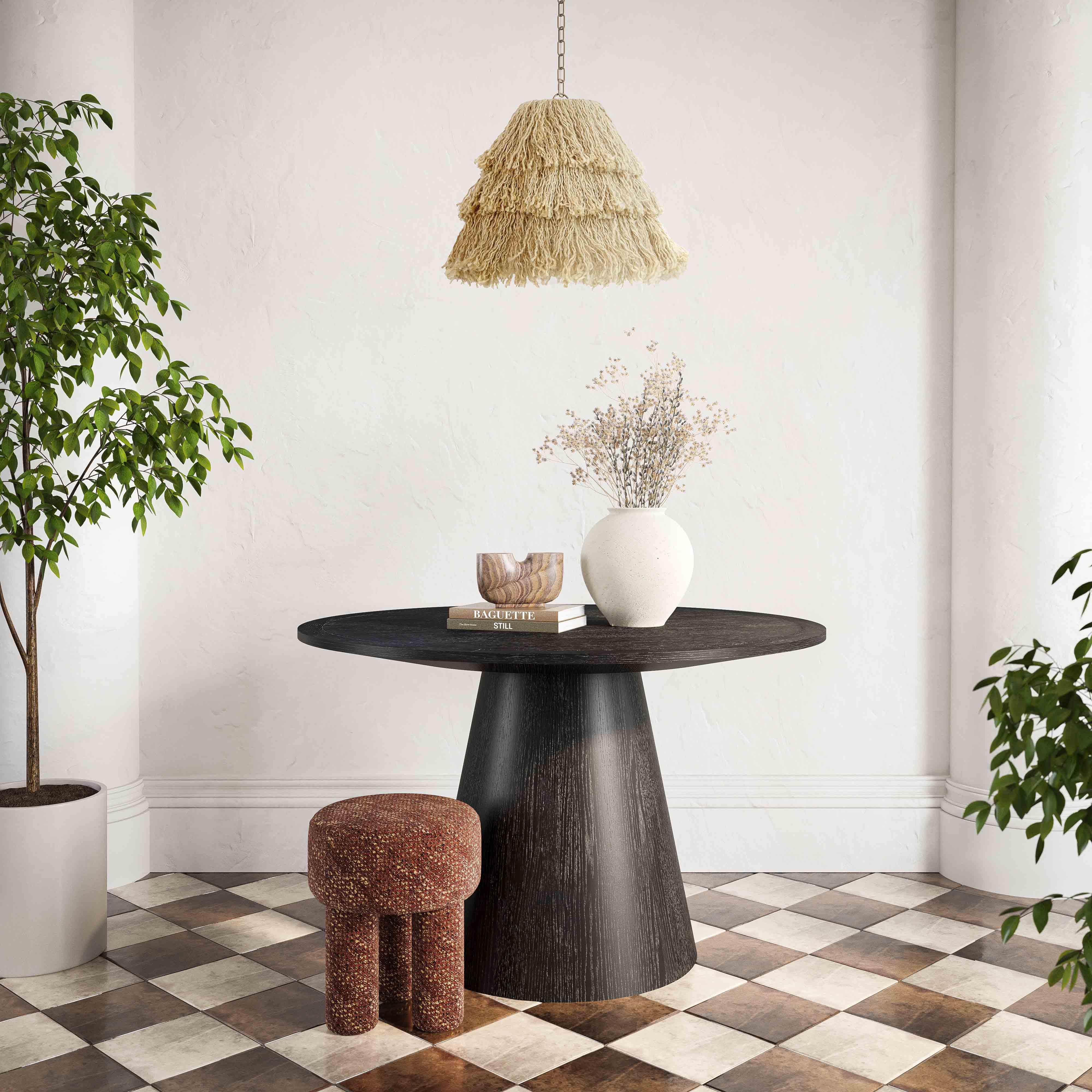 Sahara Black Oak 41" Round Dining Table - Image 7