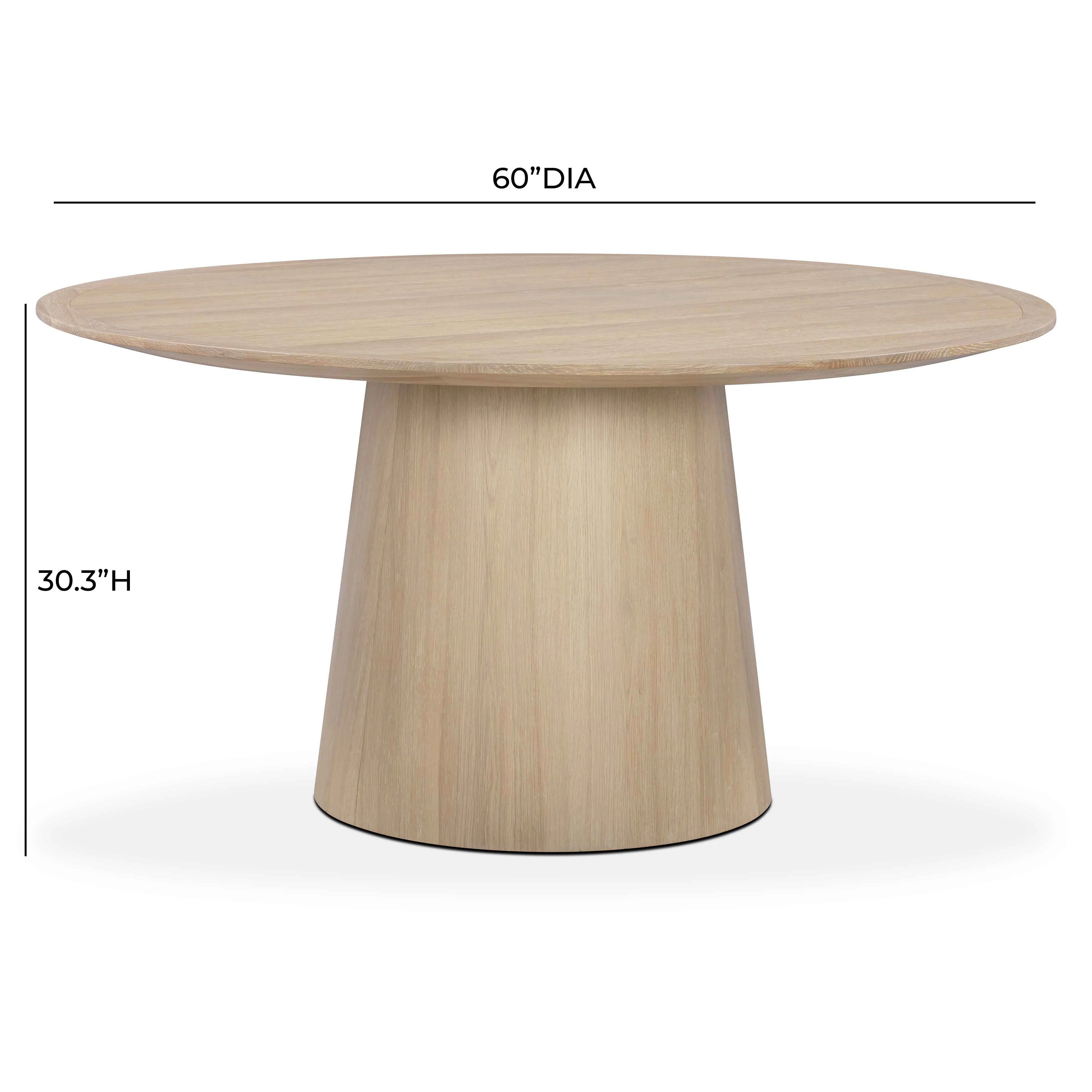 Sahara Round Oak Dining Table (41"-60") - Image 28
