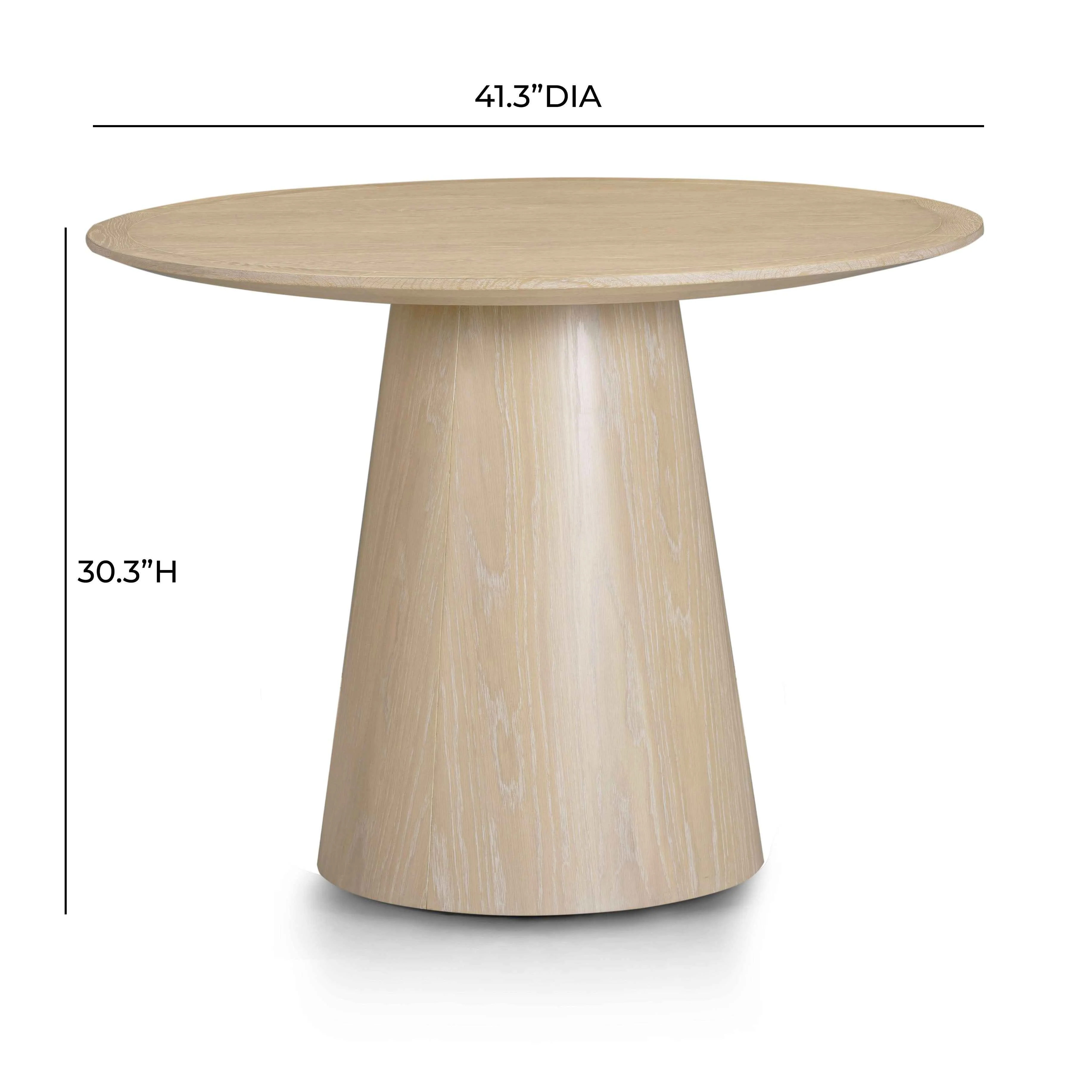 Sahara Round Oak Dining Table (41"-60") - Image 6
