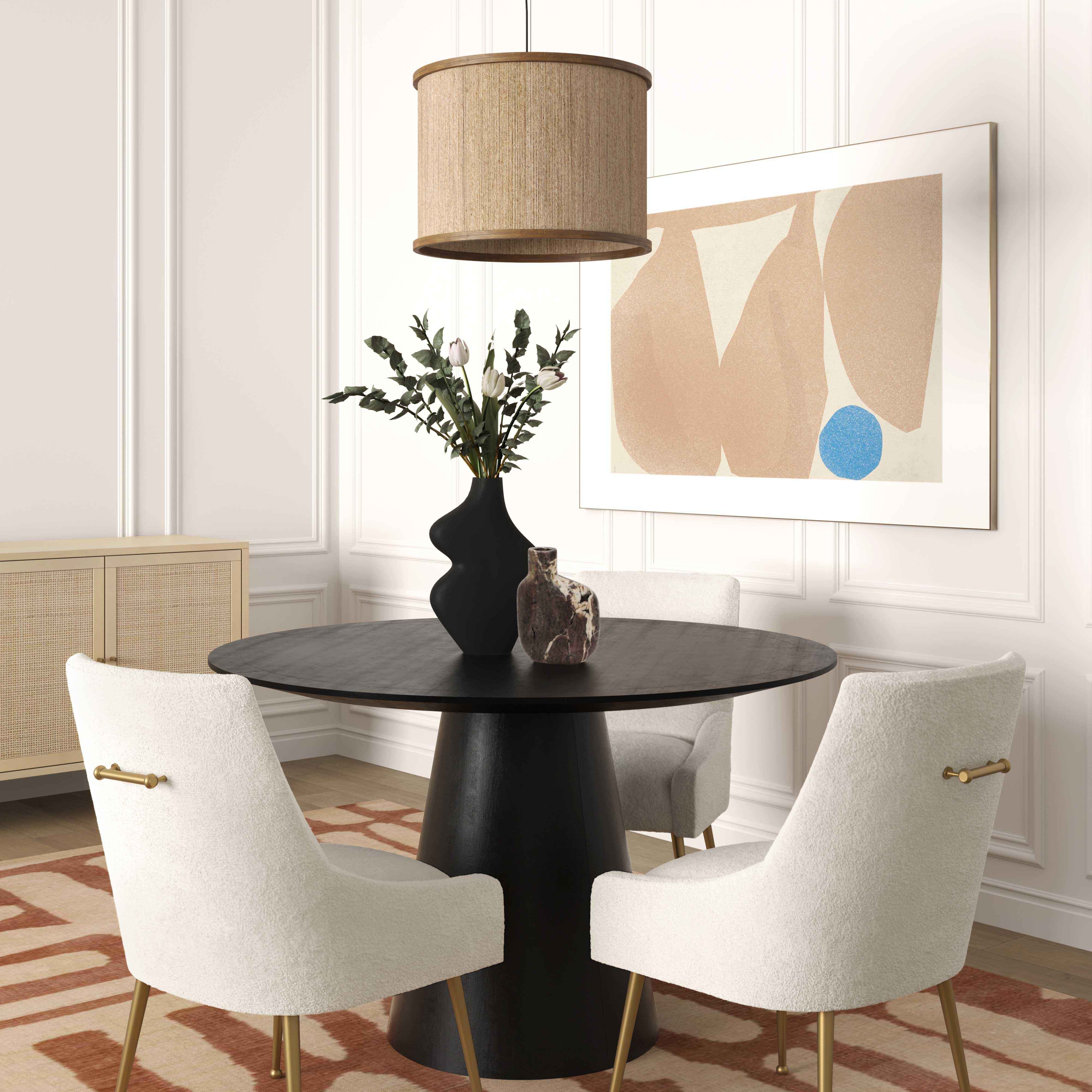 Sahara Round Oak Dining Table (41"-60") - Image 9