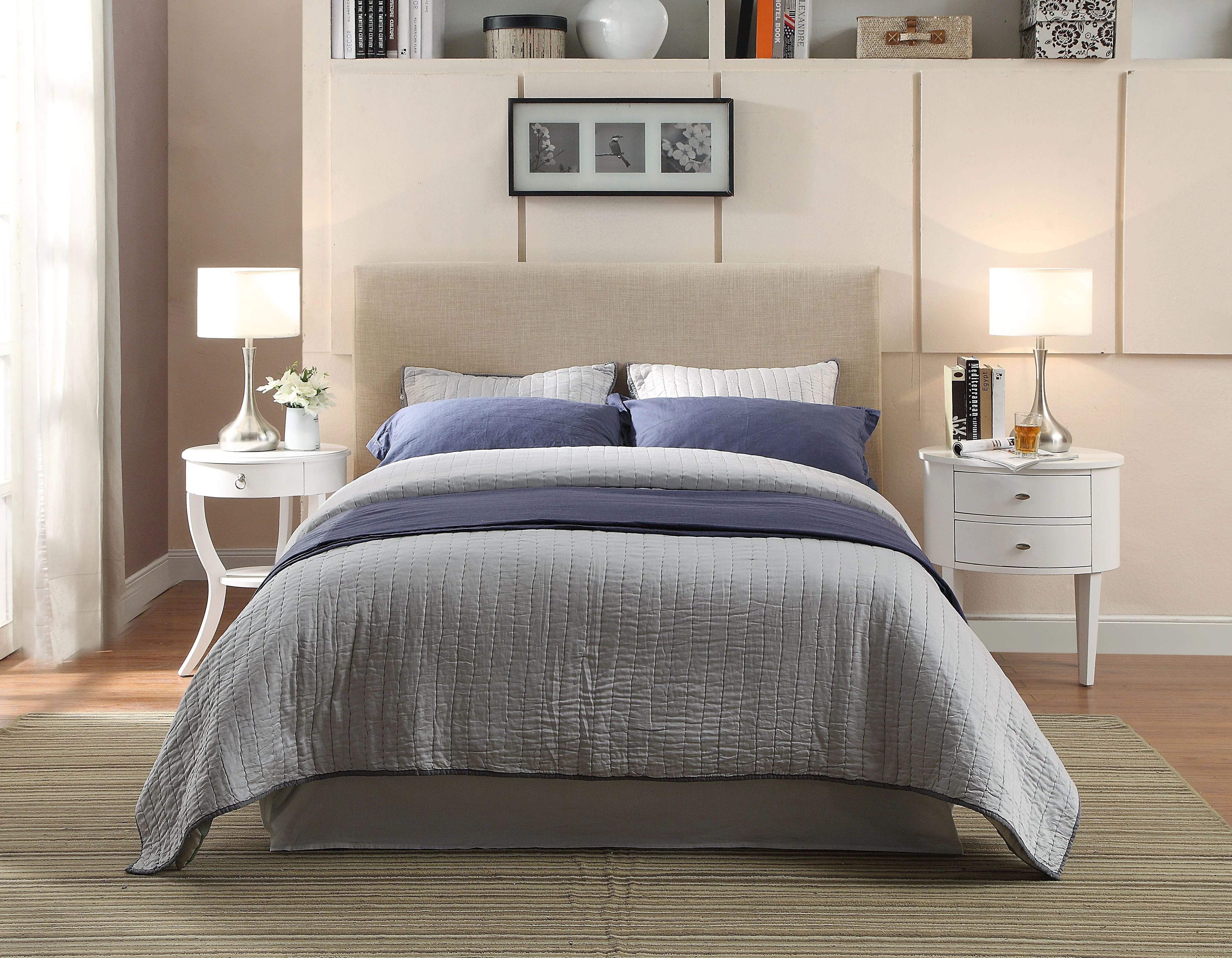 Saint Pierre Upholstered Platform Storage Bed in Toast Linen - Image 2