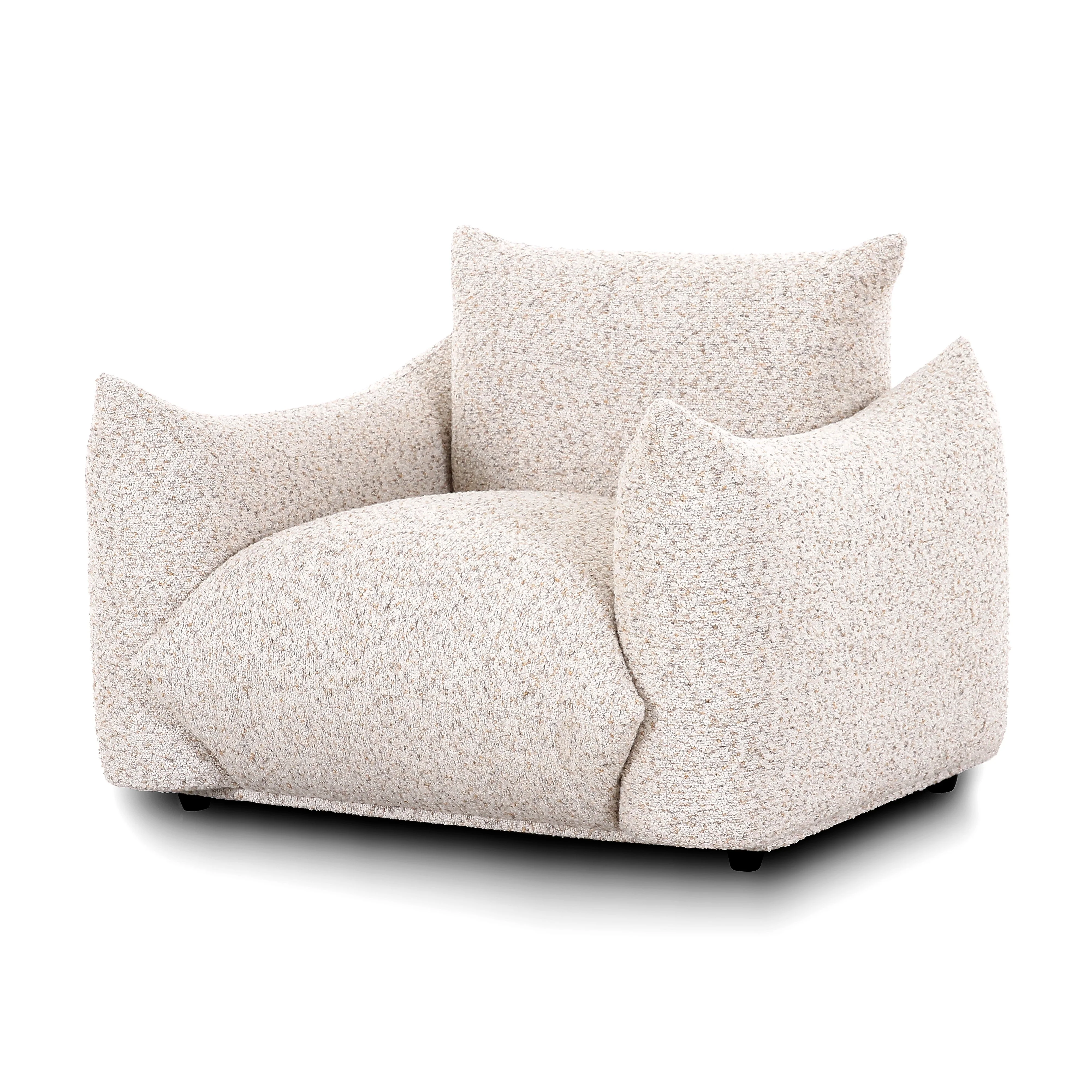 Saint Tropez Nubby Fabric Armchair in Sand - Image 2