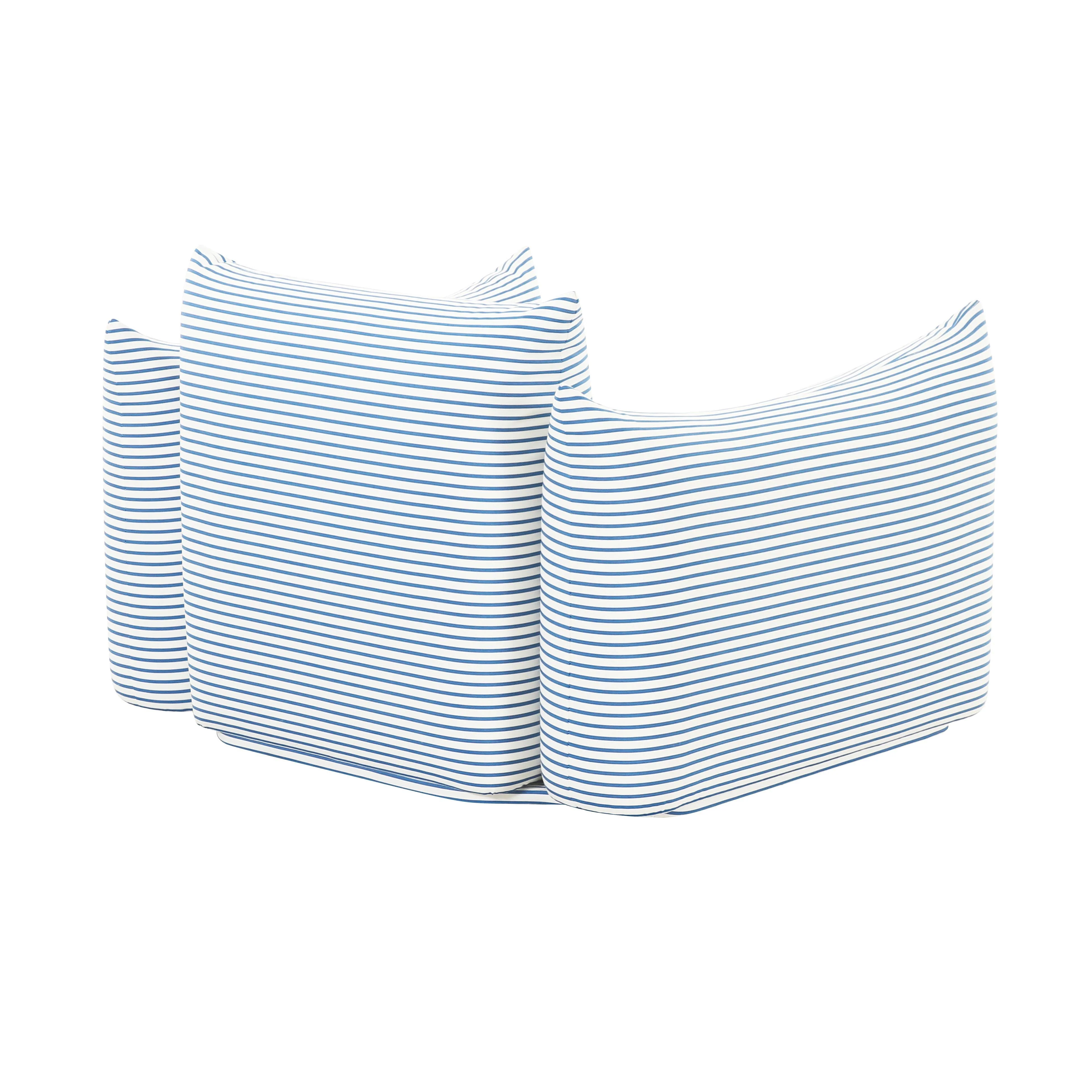 Saint Tropez Striped Stuffed Indoor / Outdoor Armchair - Image 10