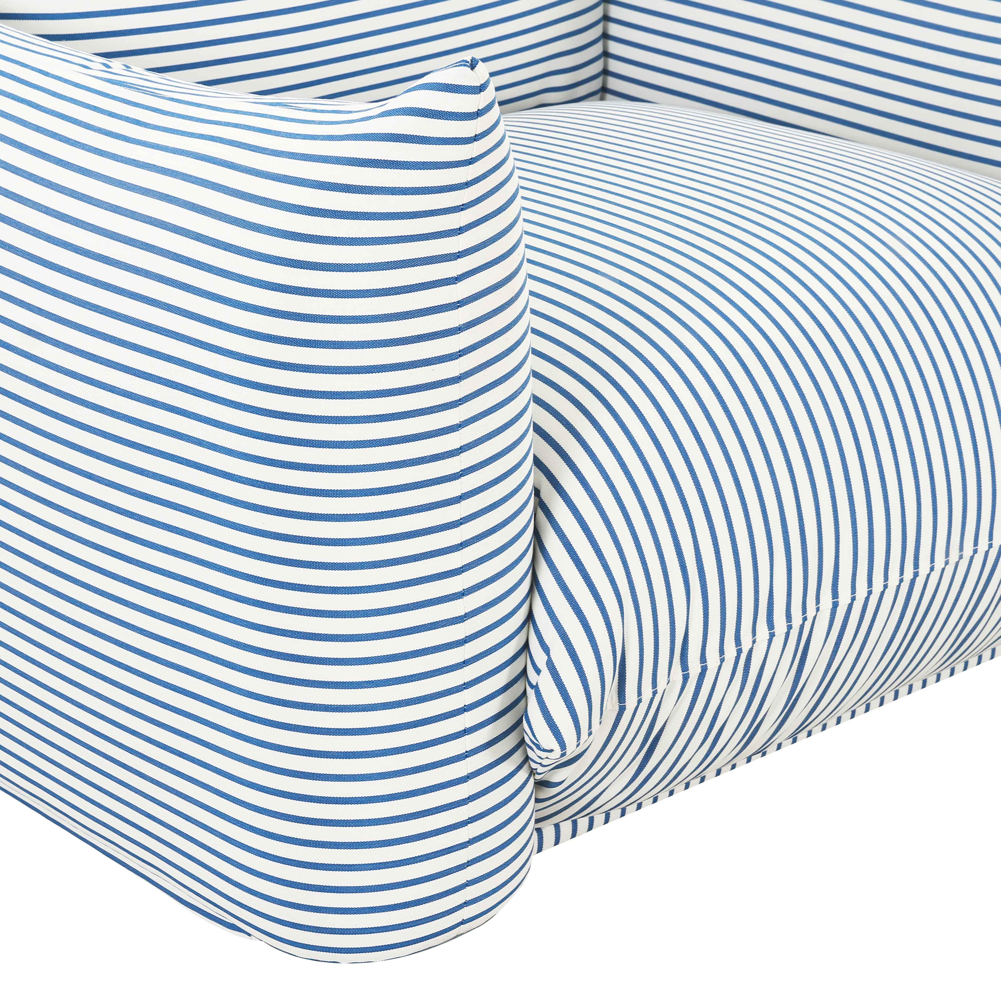 Saint Tropez Striped Stuffed Indoor / Outdoor Armchair - Image 11