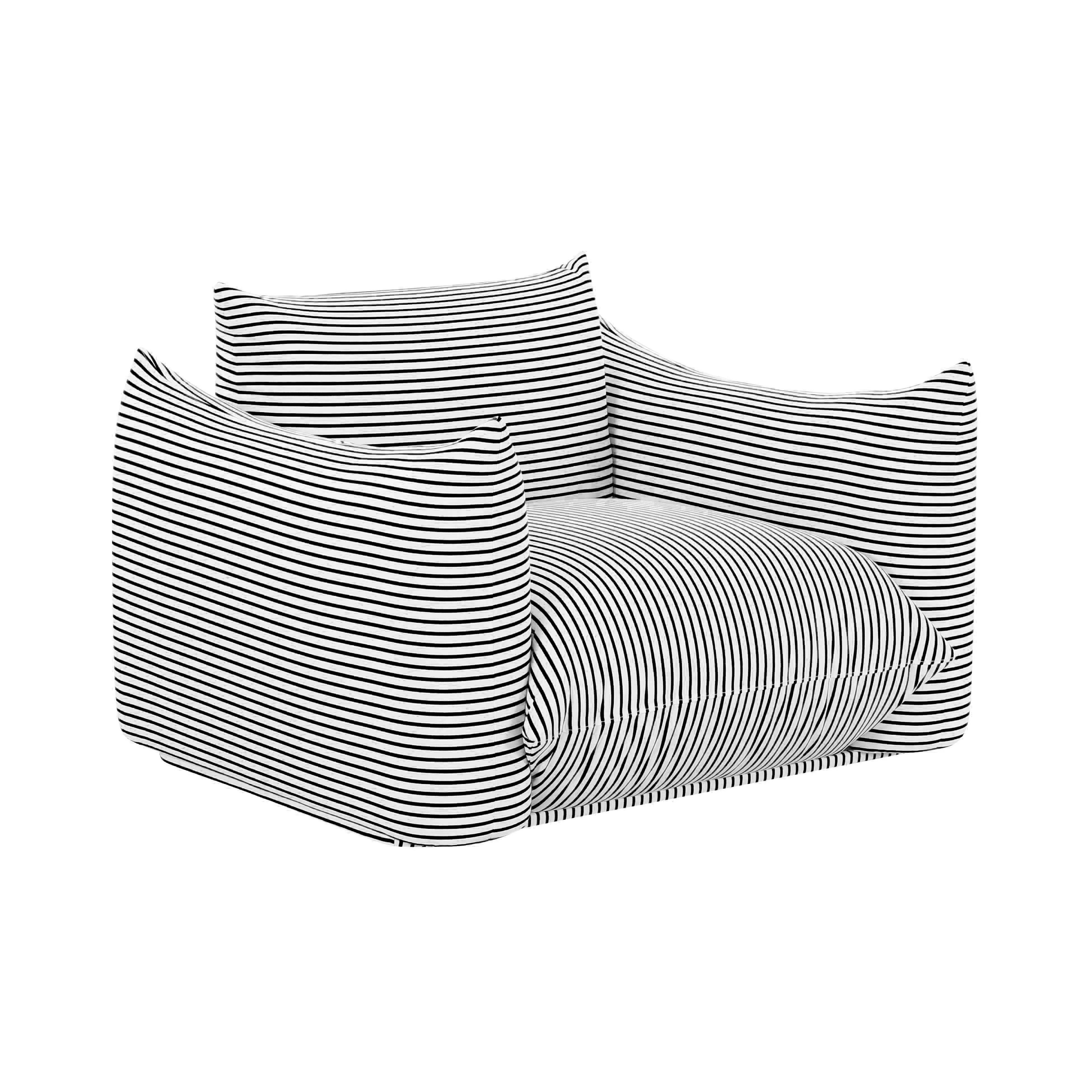 Saint Tropez Striped Stuffed Indoor / Outdoor Armchair - Image 13