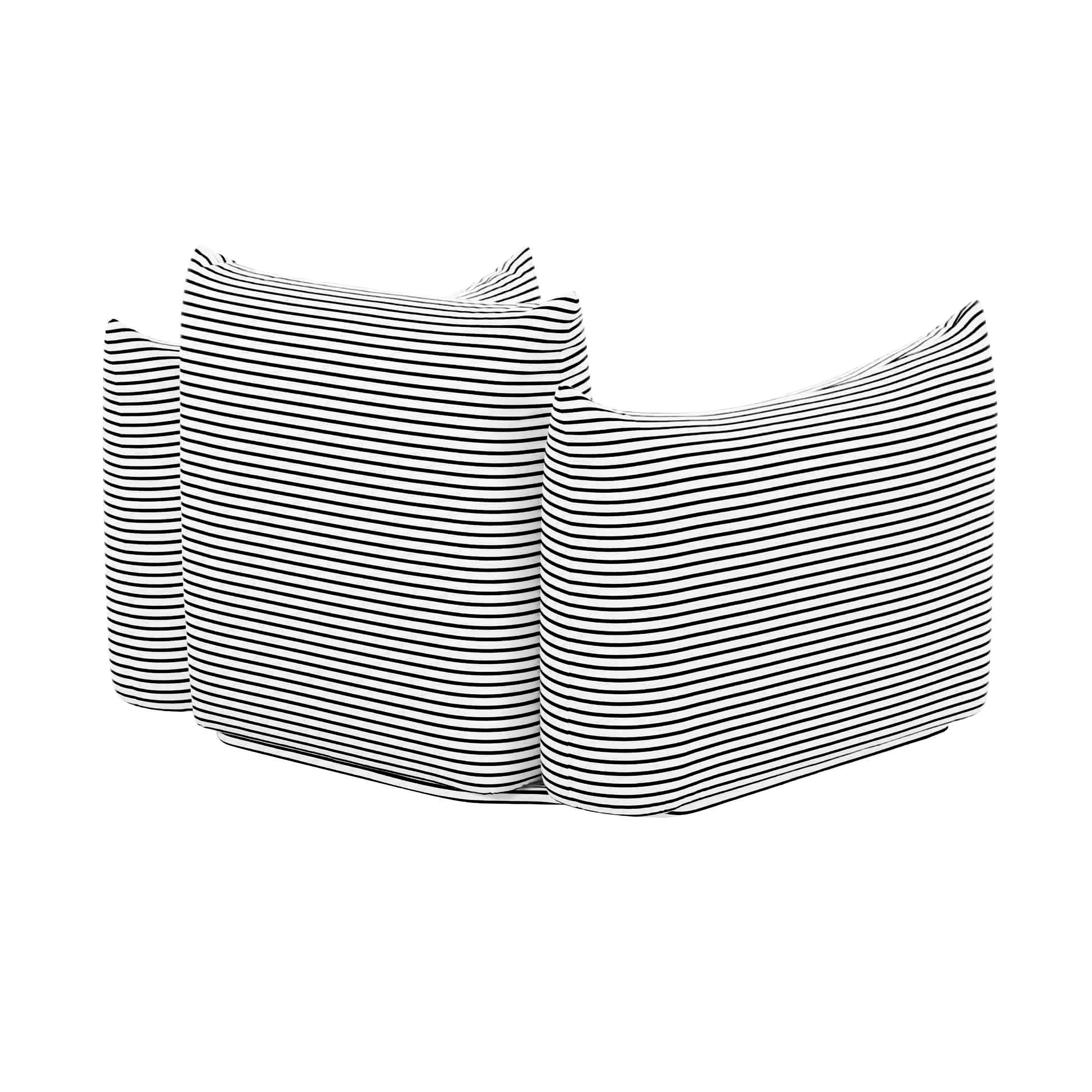 Saint Tropez Striped Stuffed Indoor / Outdoor Armchair - Image 16