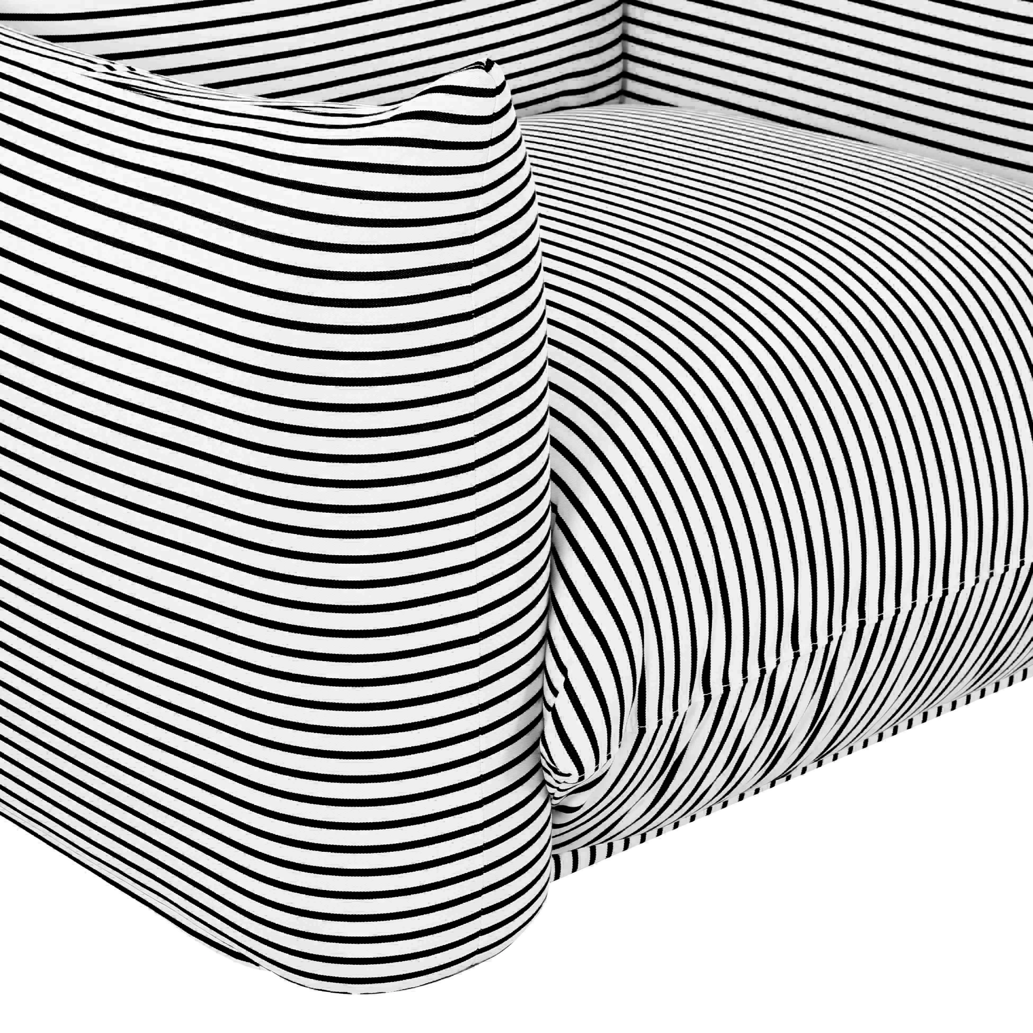 Saint Tropez Striped Stuffed Indoor / Outdoor Armchair - Image 17