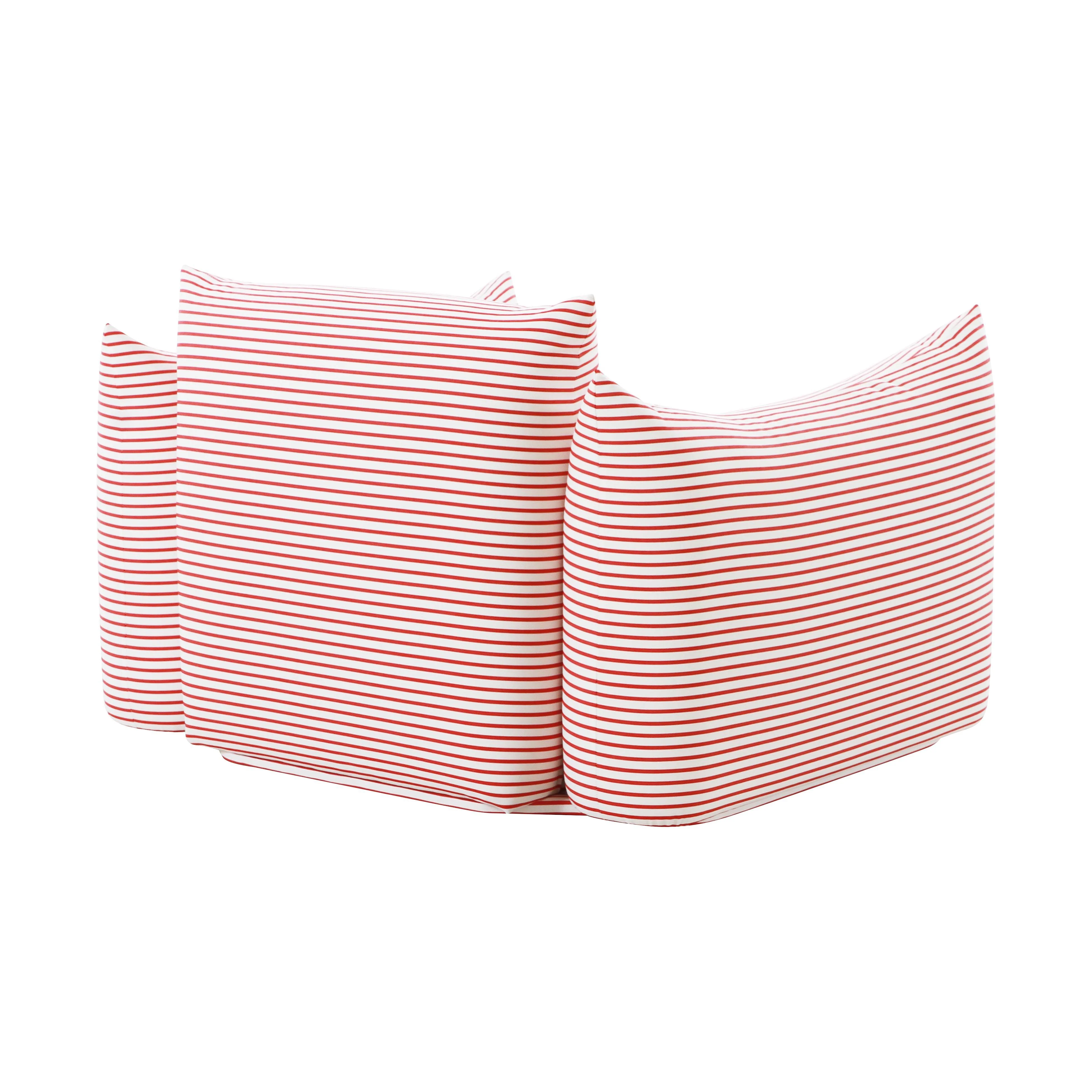 Saint Tropez Striped Stuffed Indoor / Outdoor Armchair - Image 4