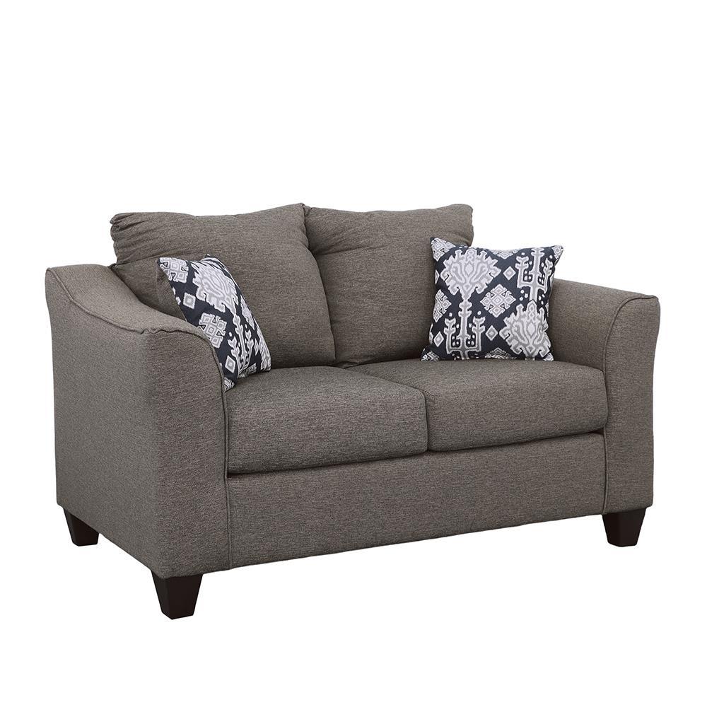 Salizar Gray Flared Arm Loveseat - Image 2