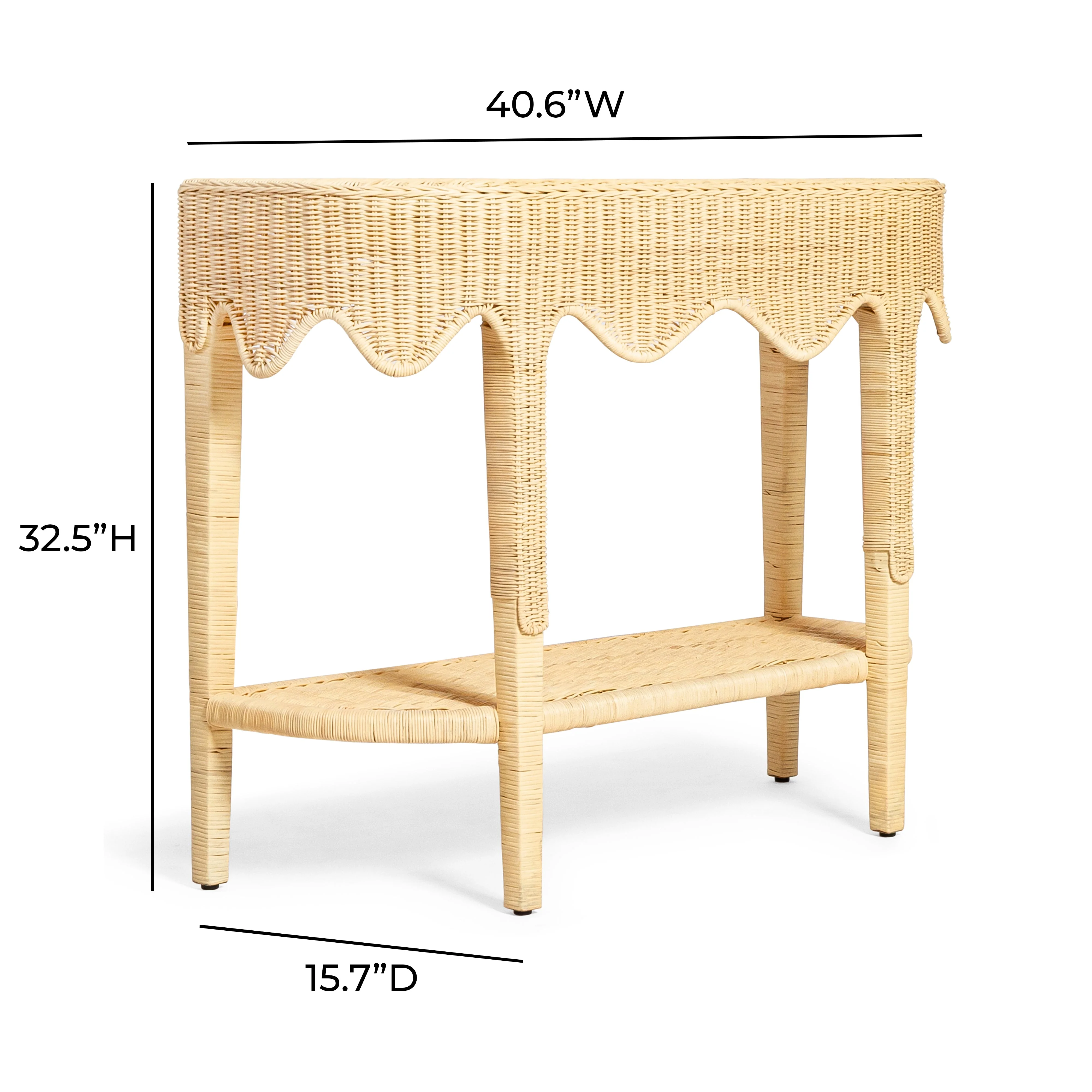 Sally 41" Natural Rattan Console Table - Image 6