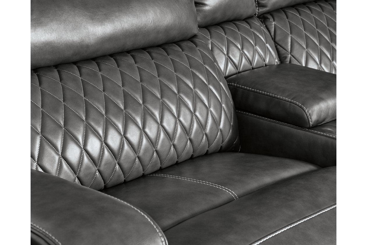 Samperstone Gray 3-Piece Power Reclining Modular Loveseat - Image 4