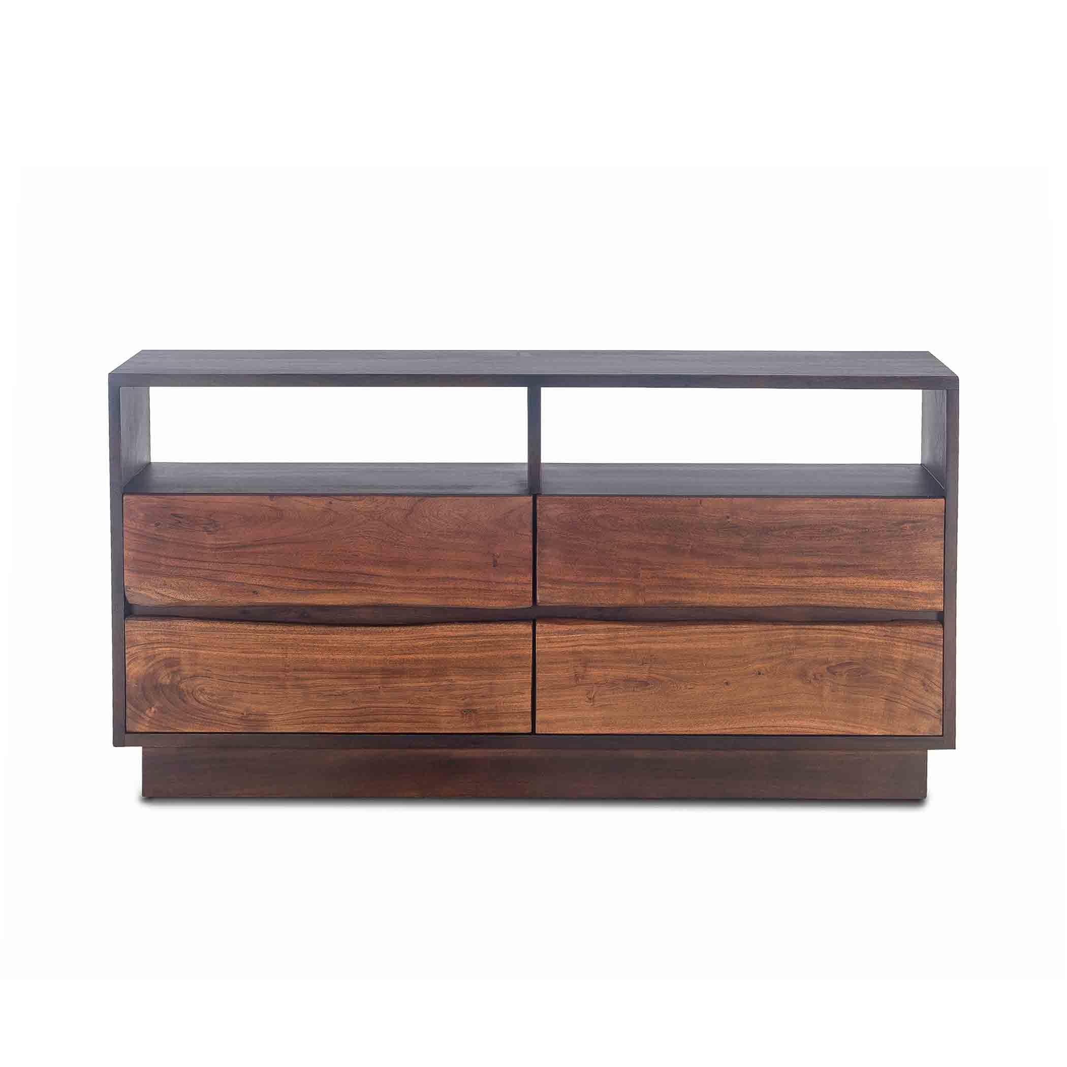 San Marino 64" Dresser in Raw Walnut and Ebony
