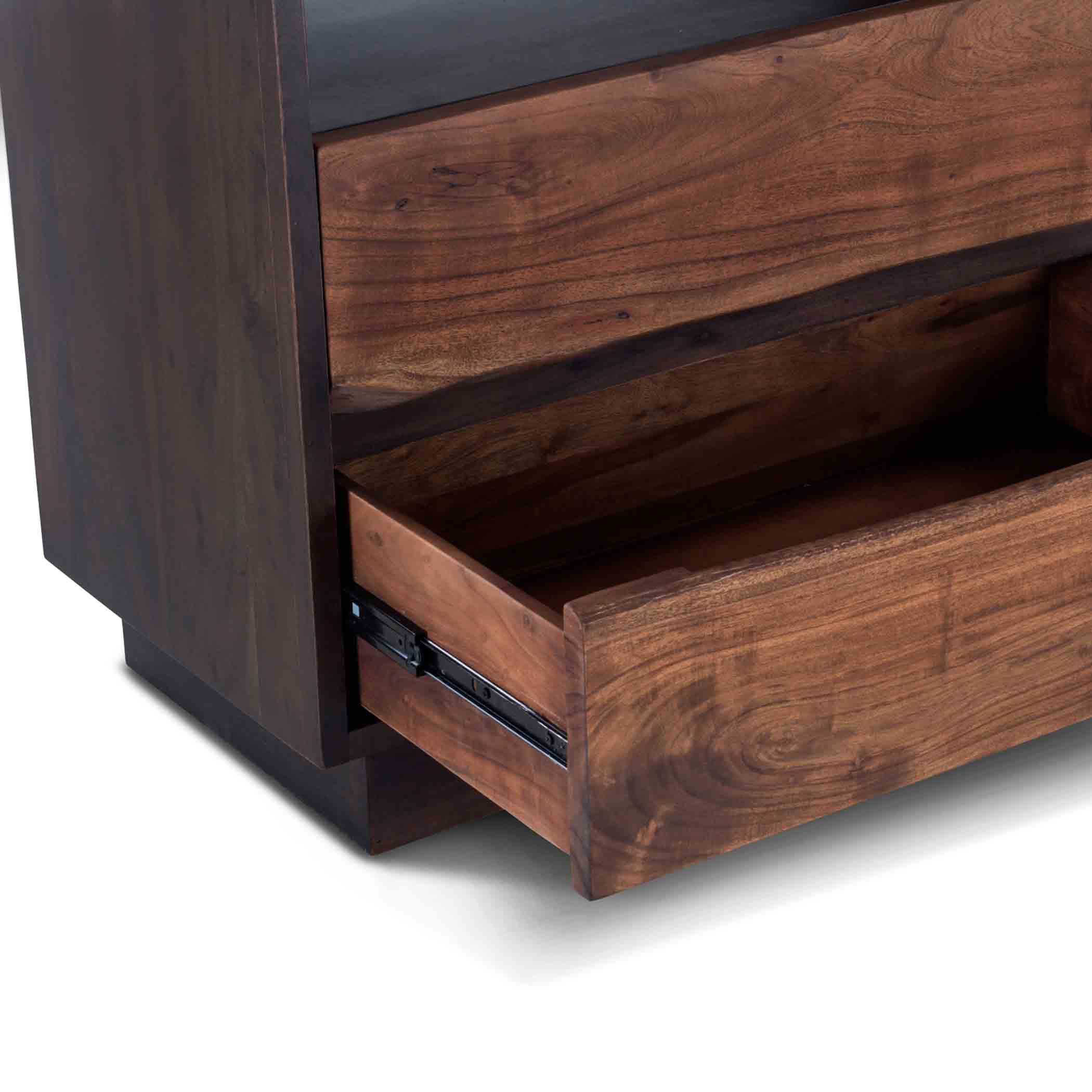 San Marino 64" Dresser in Raw Walnut and Ebony - Image 5