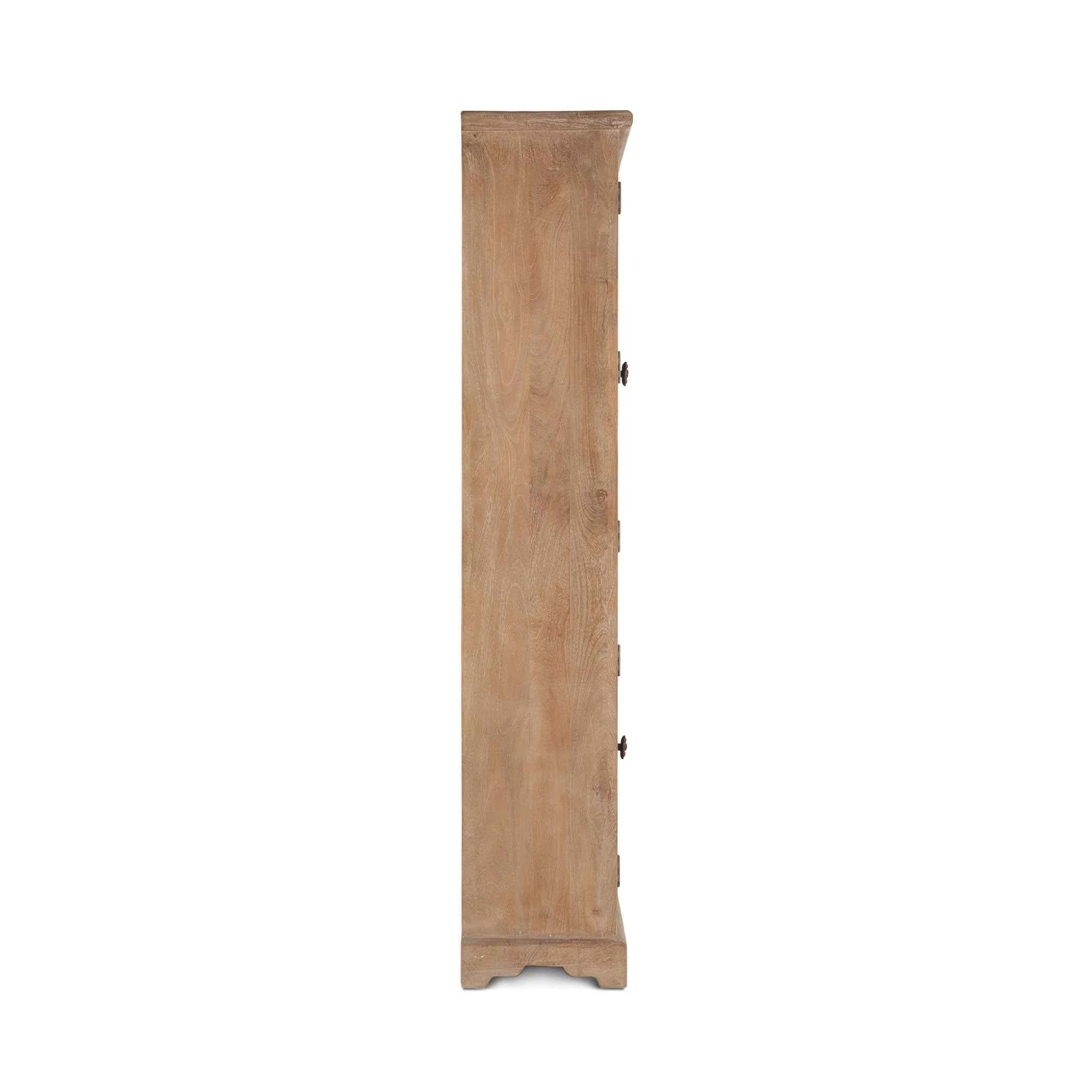 San Rafael 38" Tall Glass Cabinet in Antique Oak - Image 5