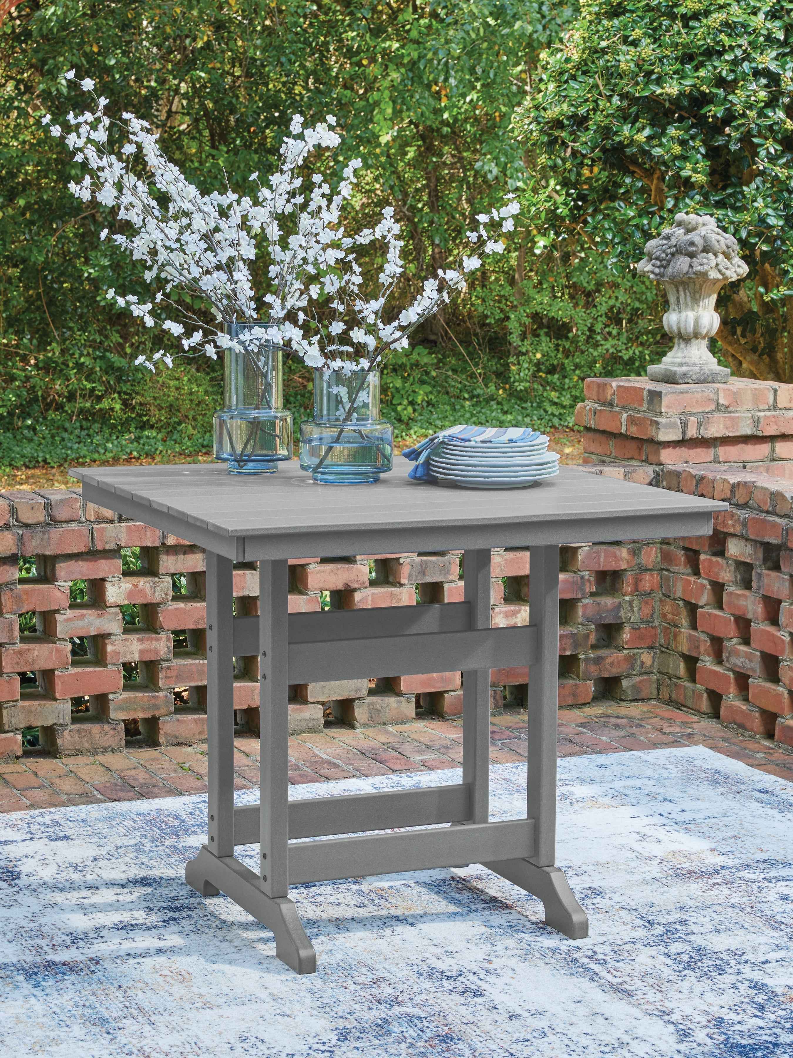 Sanctuary Beach Dark Gray Outdoor Counter Height Dining Table