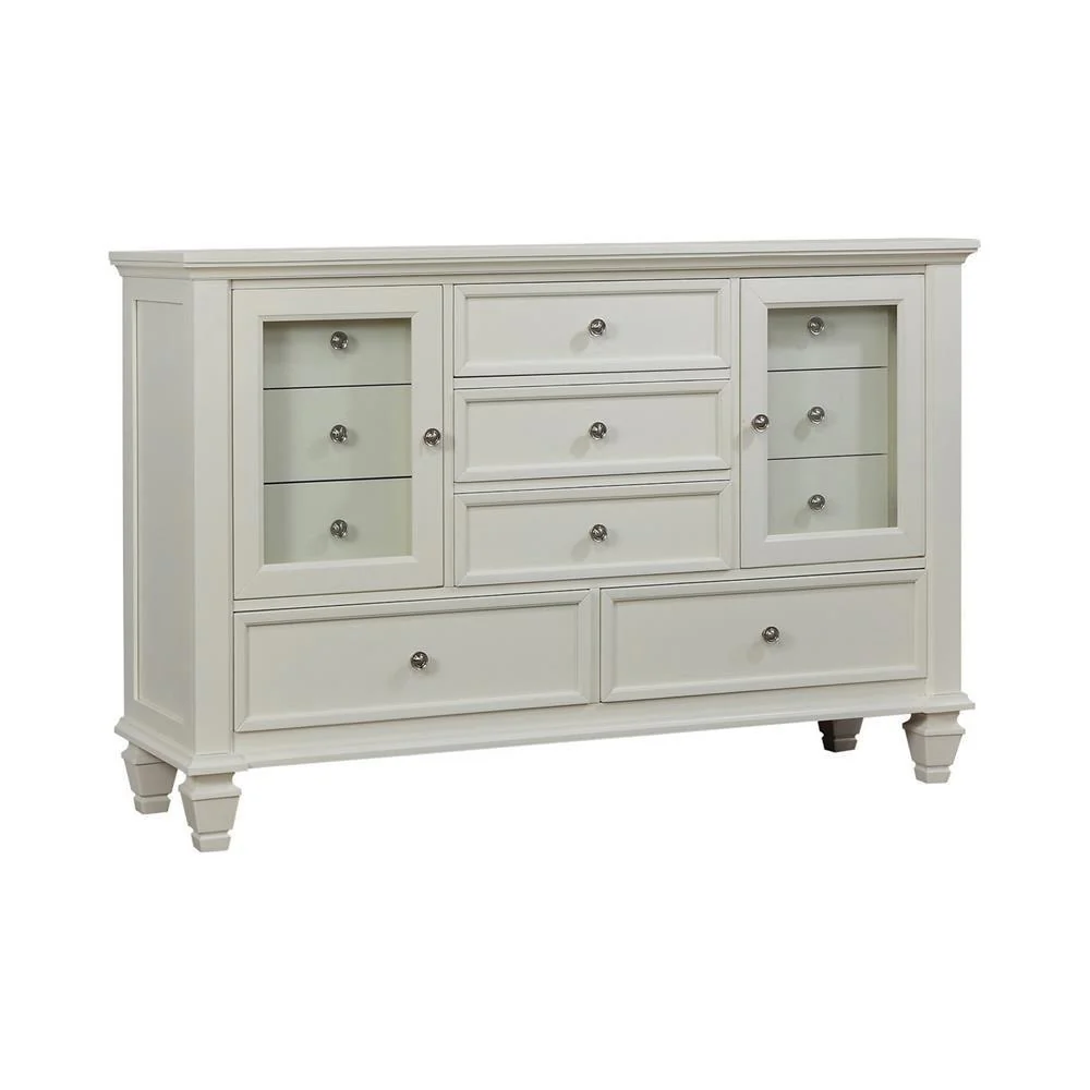 Sandy Beach White 11-Drawer Rectangular Dresser - Image 2