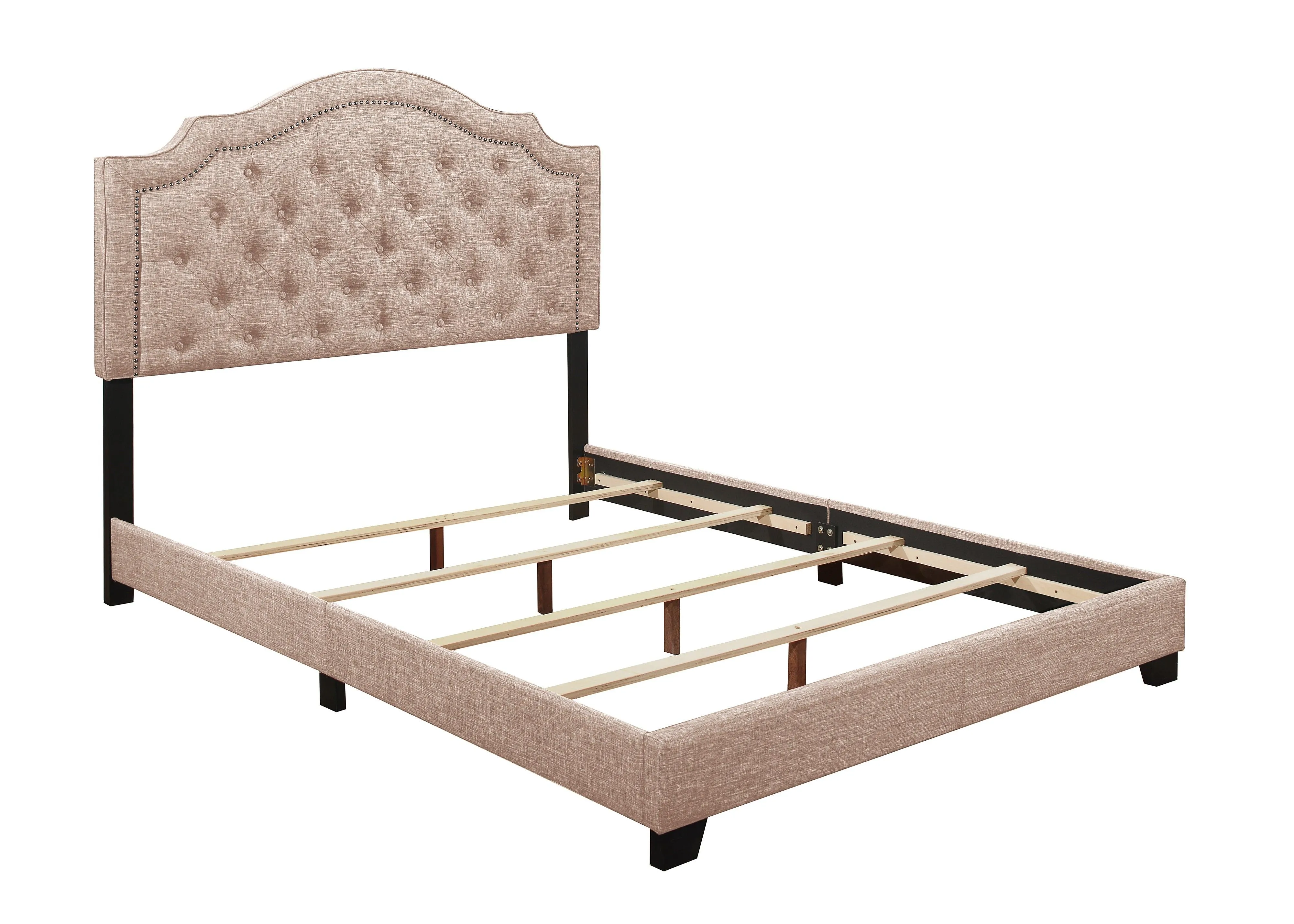 Sandy Beige King Upholstered Bed - Image 2