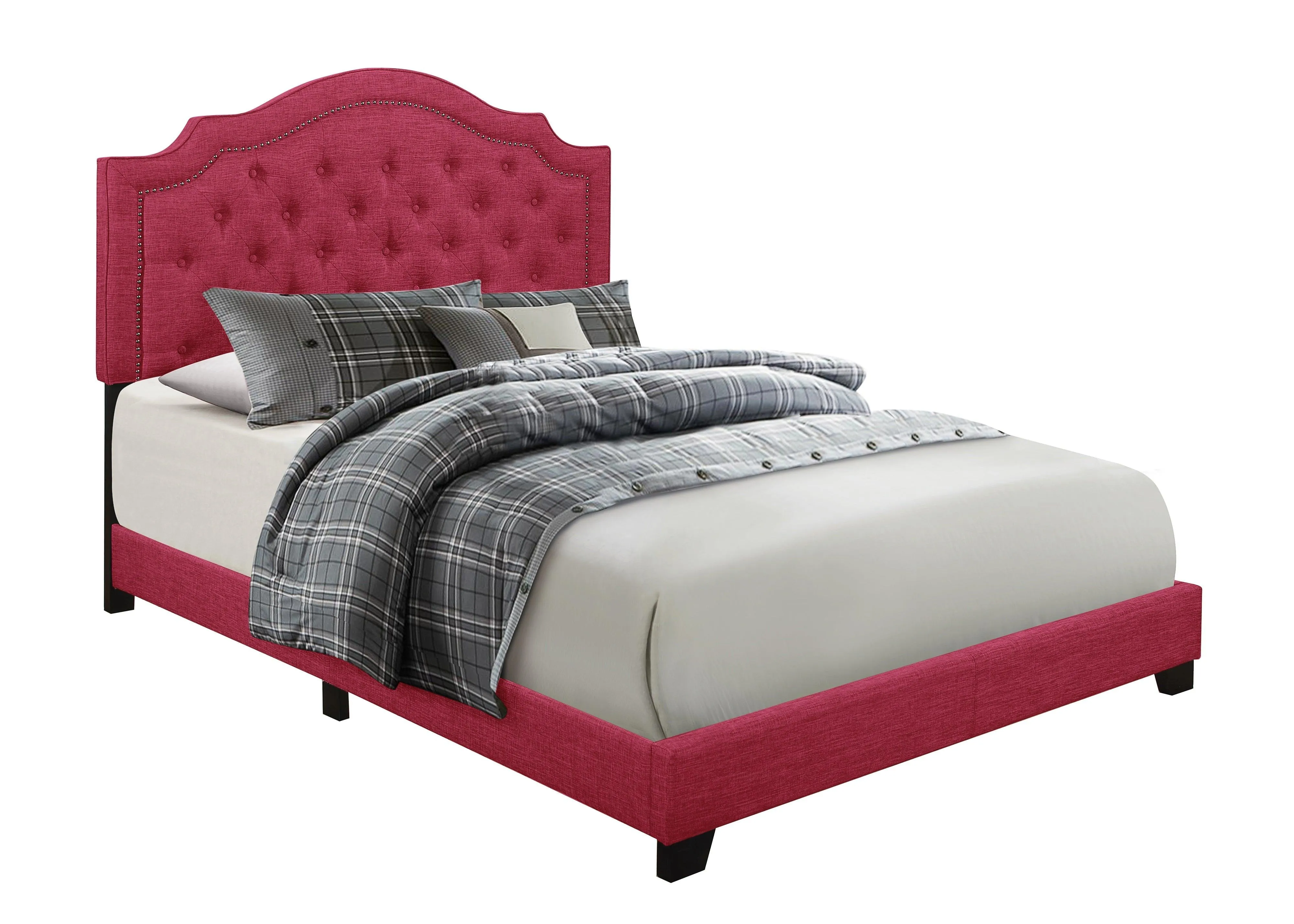 Sandy Pink King Upholstered Bed - Image 3