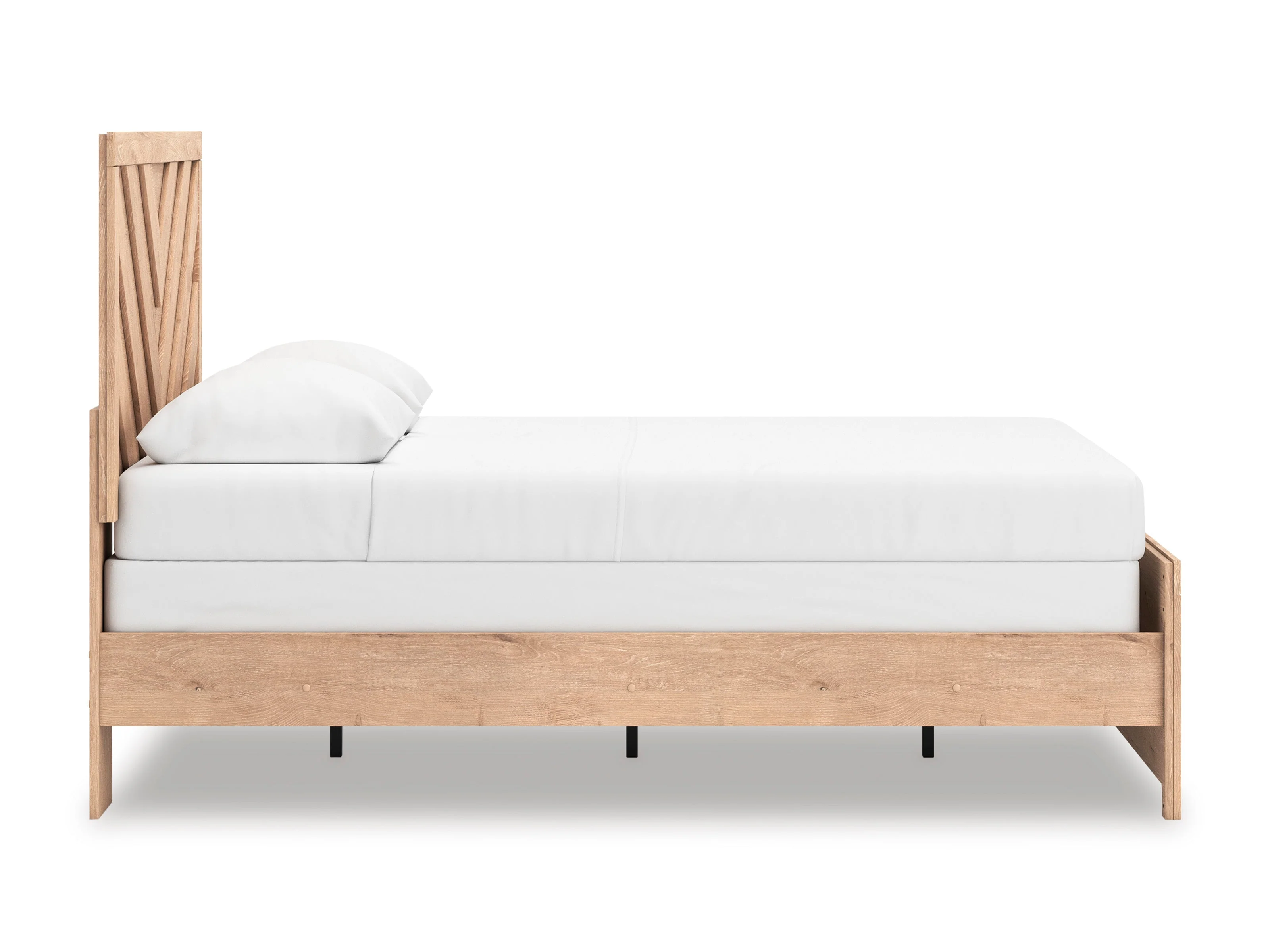 Sanginlane Tan Crossbuck Queen Panel Bed - Image 12