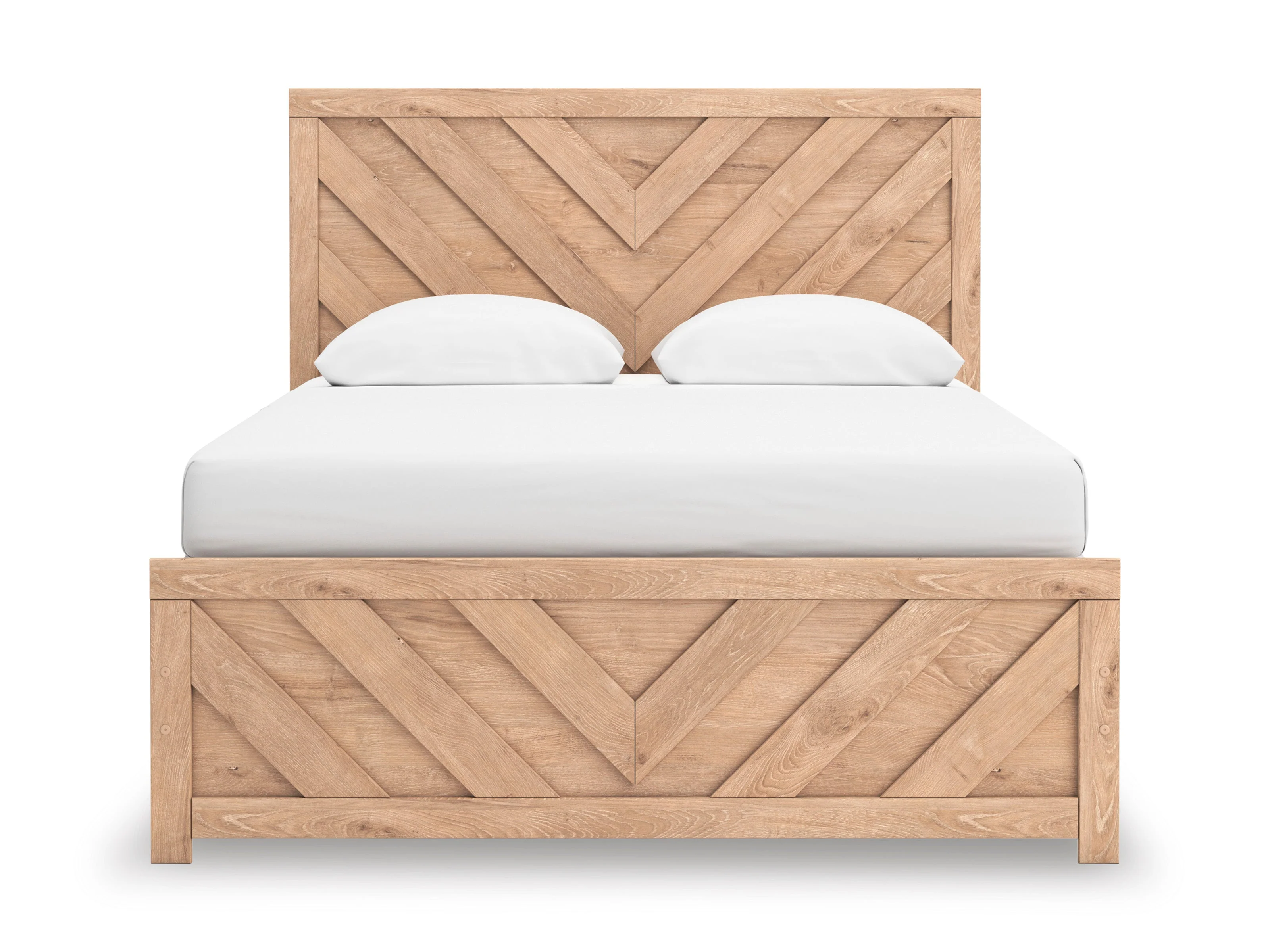 Sanginlane Tan Crossbuck Queen Panel Bed - Image 13