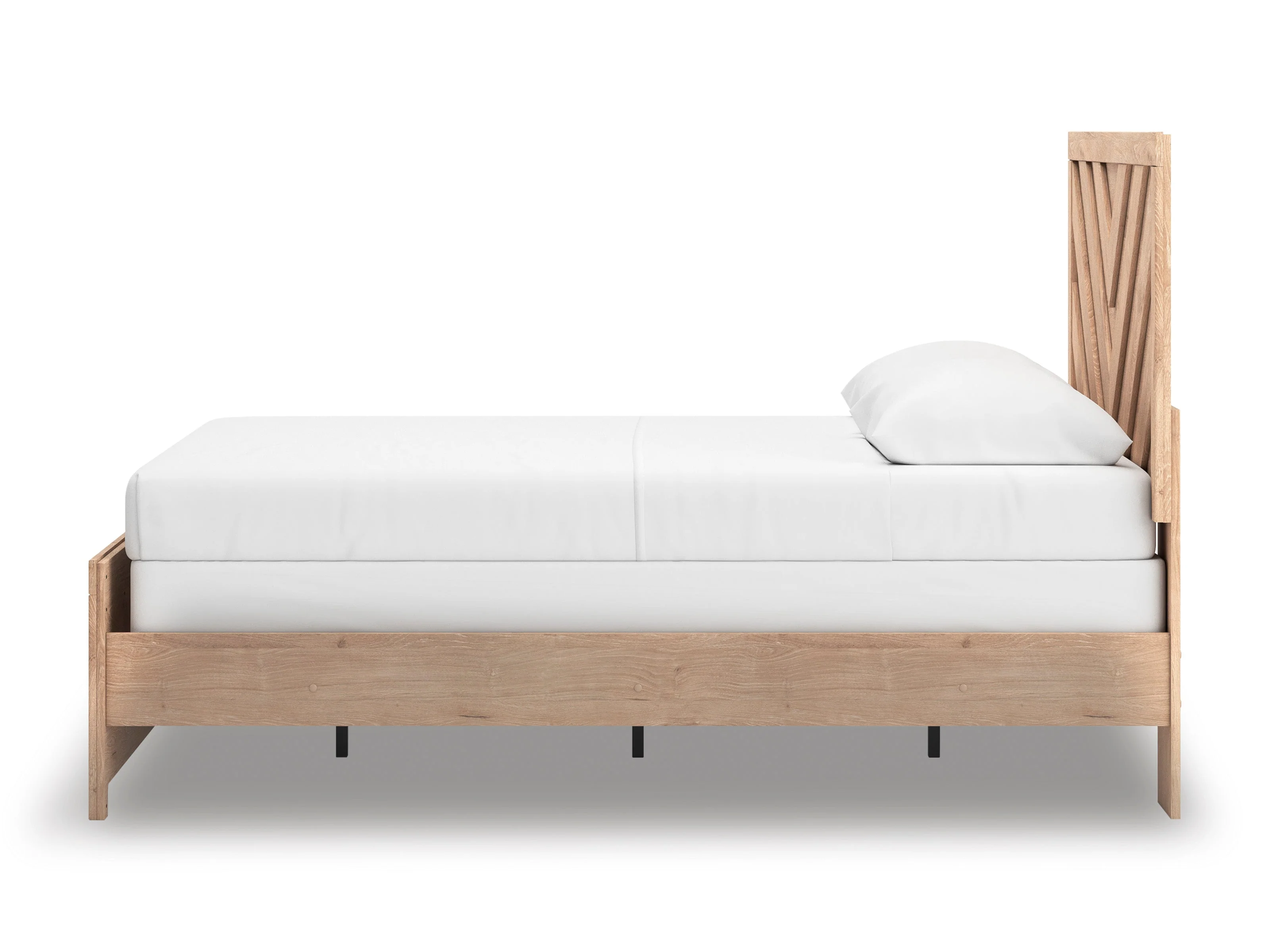 Sanginlane Tan Crossbuck Queen Panel Bed - Image 16