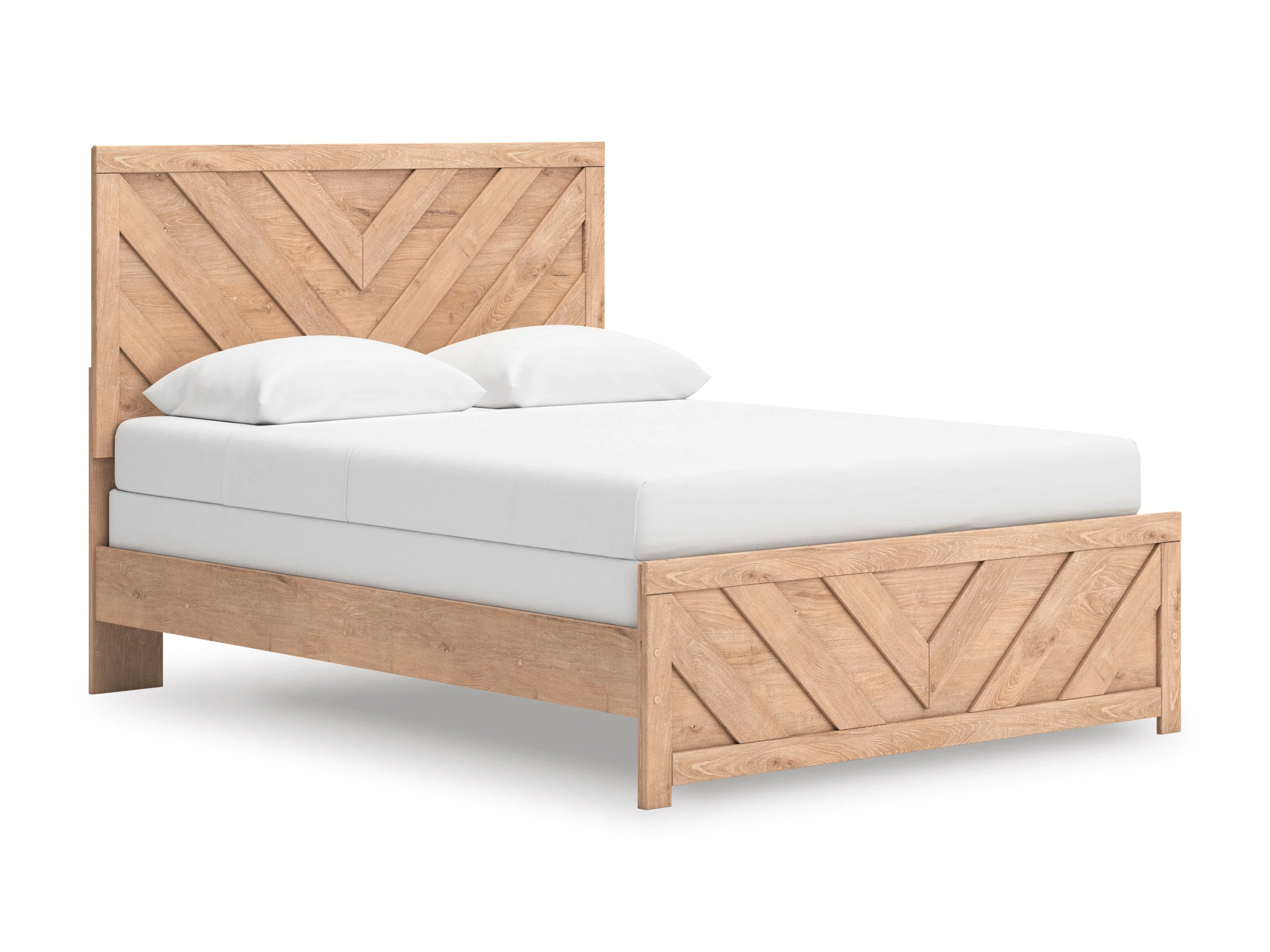 Sanginlane Tan Crossbuck Queen Panel Bed - Image 18