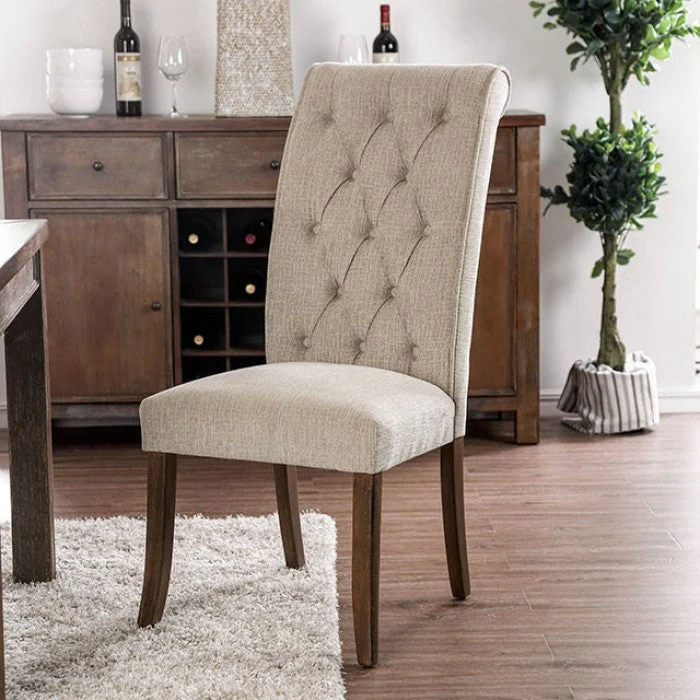 Sania Antique Oak/Beige Side Chair