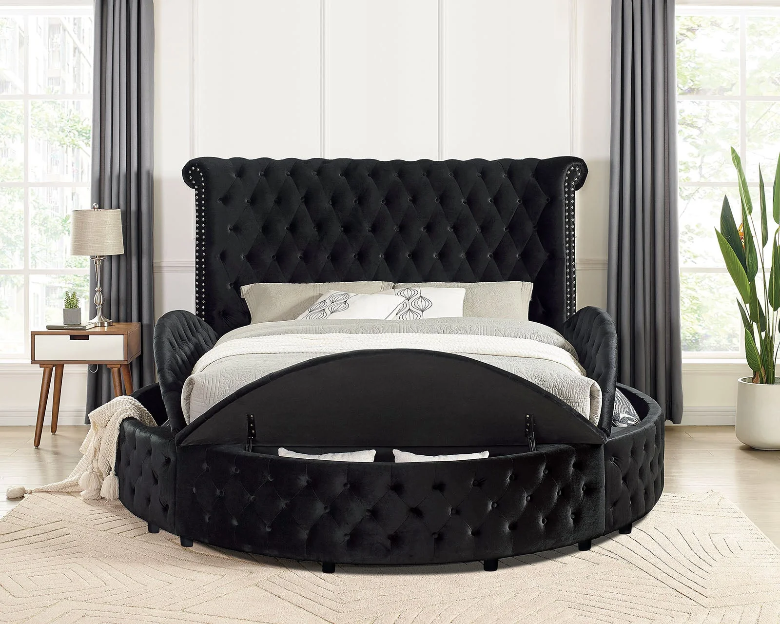 Sansom Black 4-Piece Queen Bedroom Set - Image 4