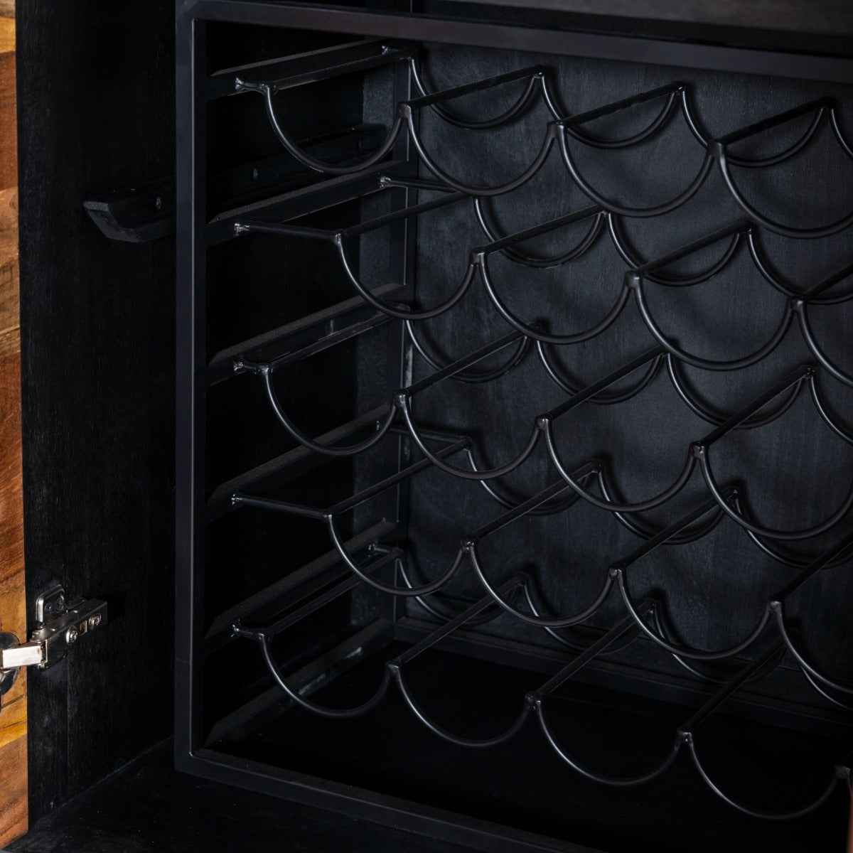 Santa Fe 72" Bar Cabinet in Natural Saal Wood - Image 4