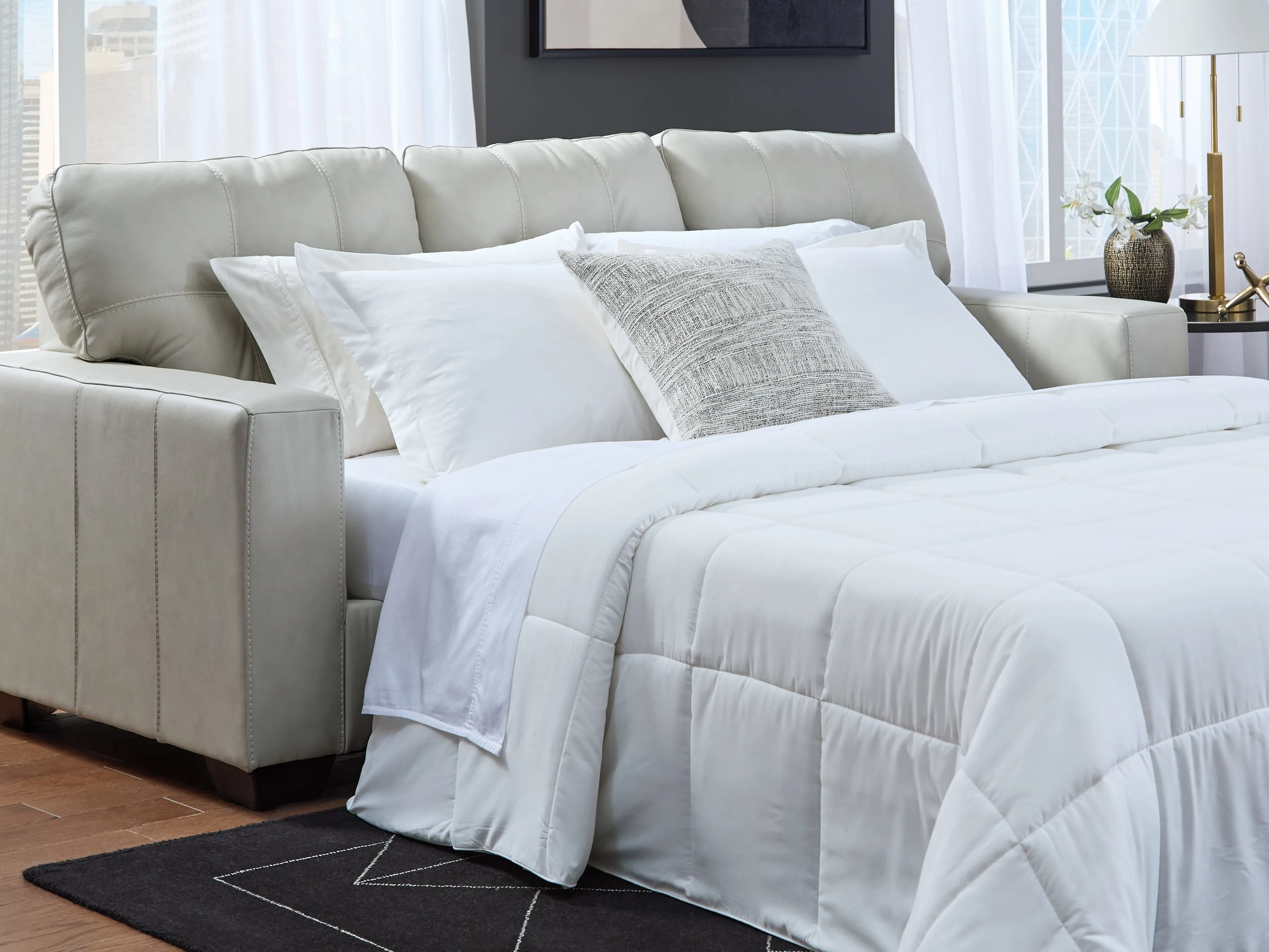 Santorine Bone Queen Sofa Sleeper