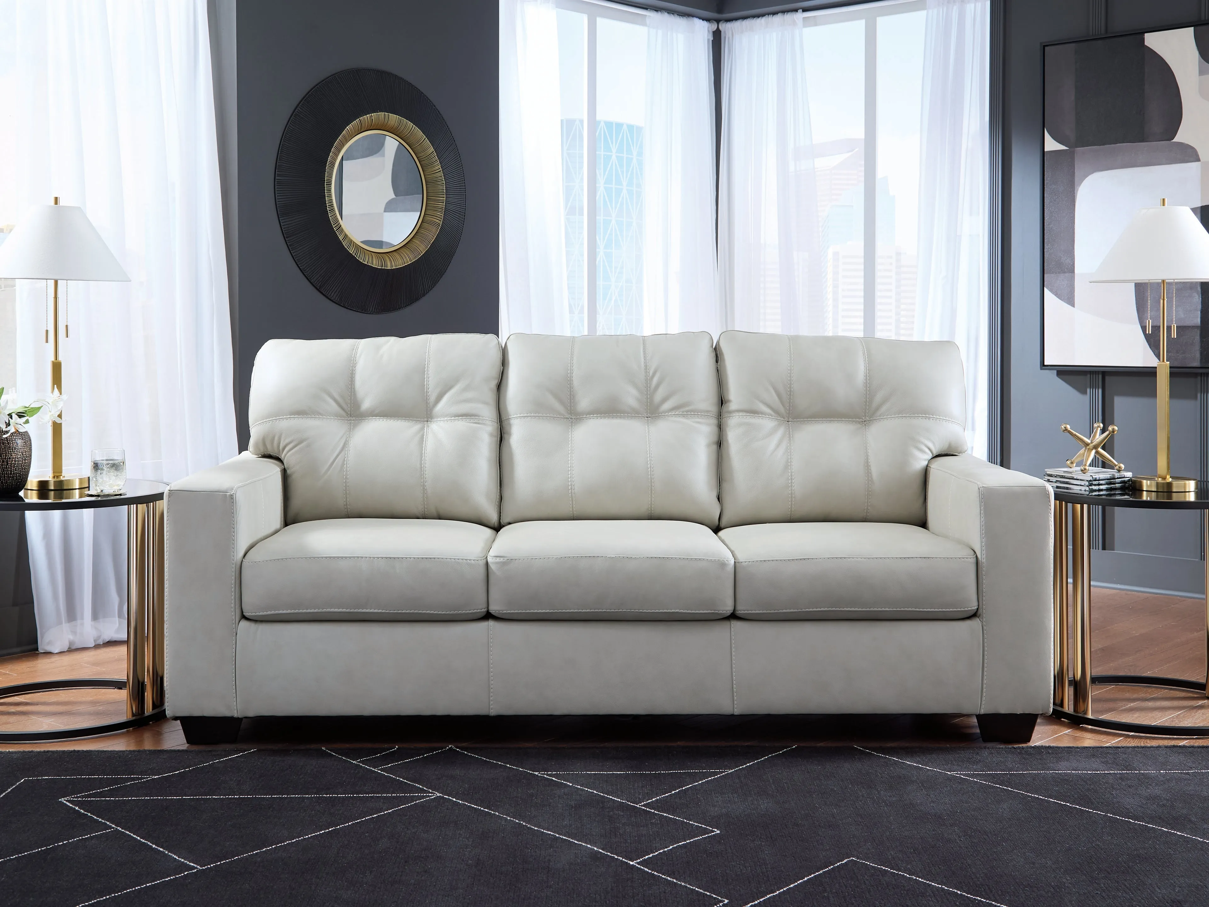 Santorine Bone Queen Sofa Sleeper - Image 5