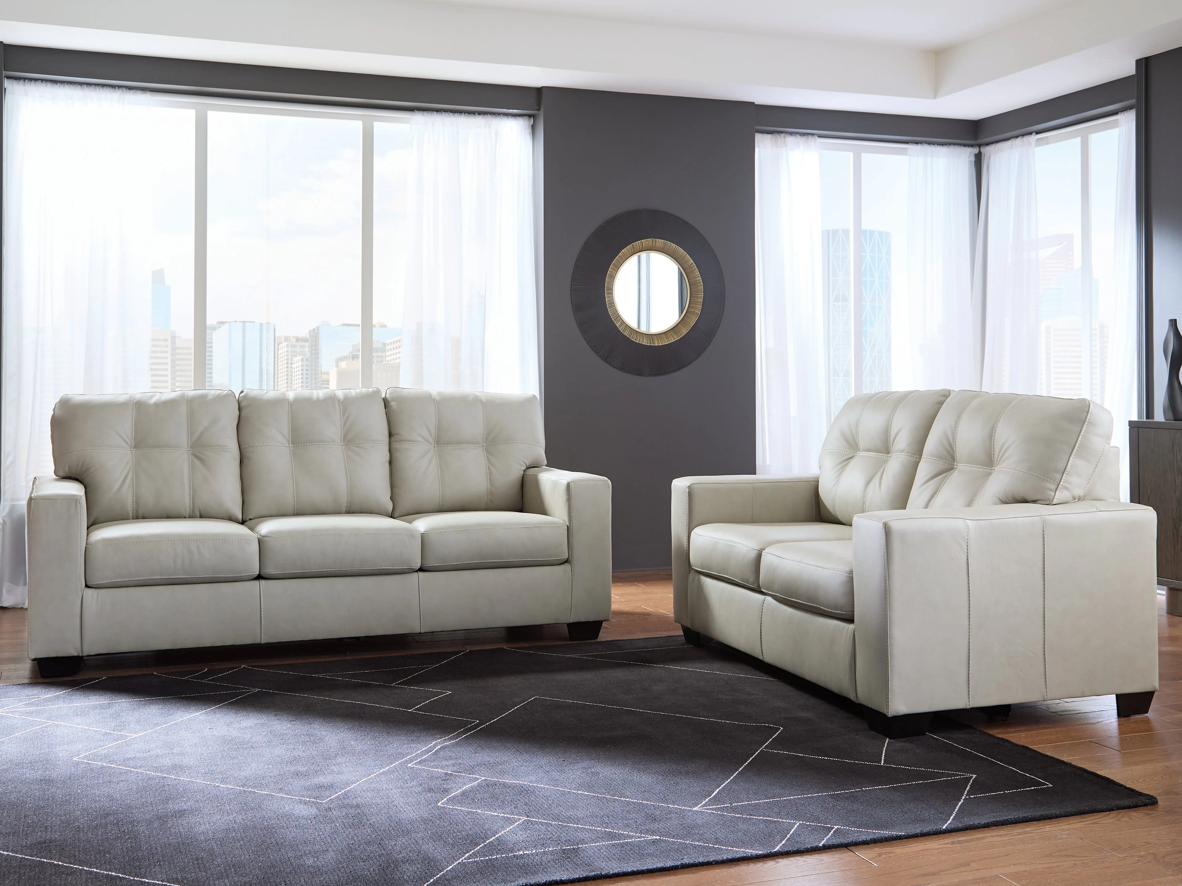 Santorine Bone Sofa and Loveseat - Image 2