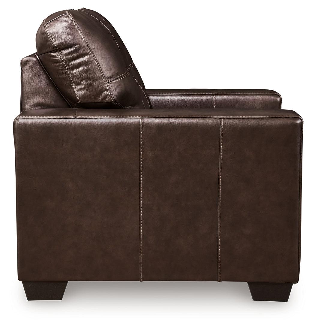 Santorine Dark Brown Leather Chair - Image 3
