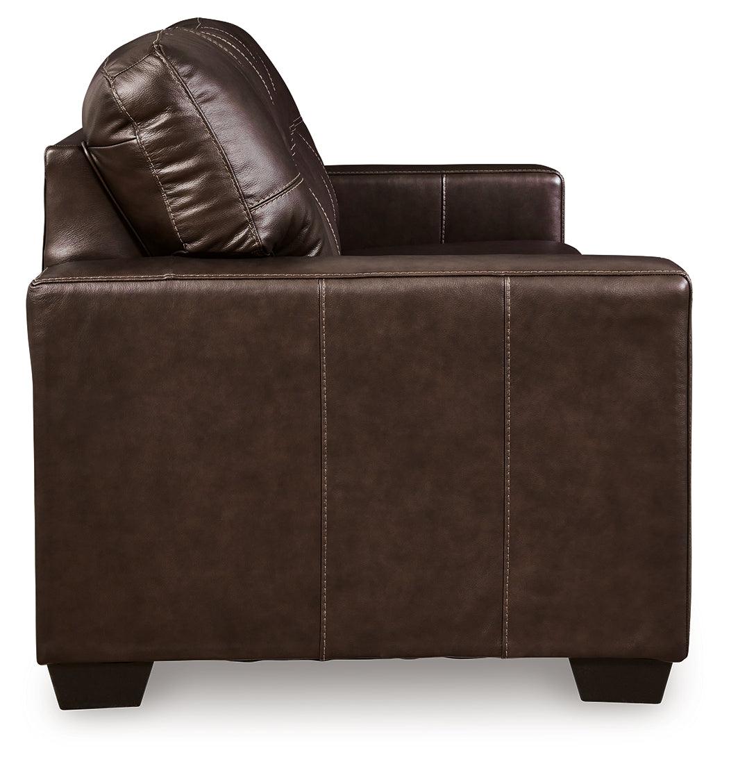 Santorine Dark Brown Leather Queen Sofa Sleeper - Image 4